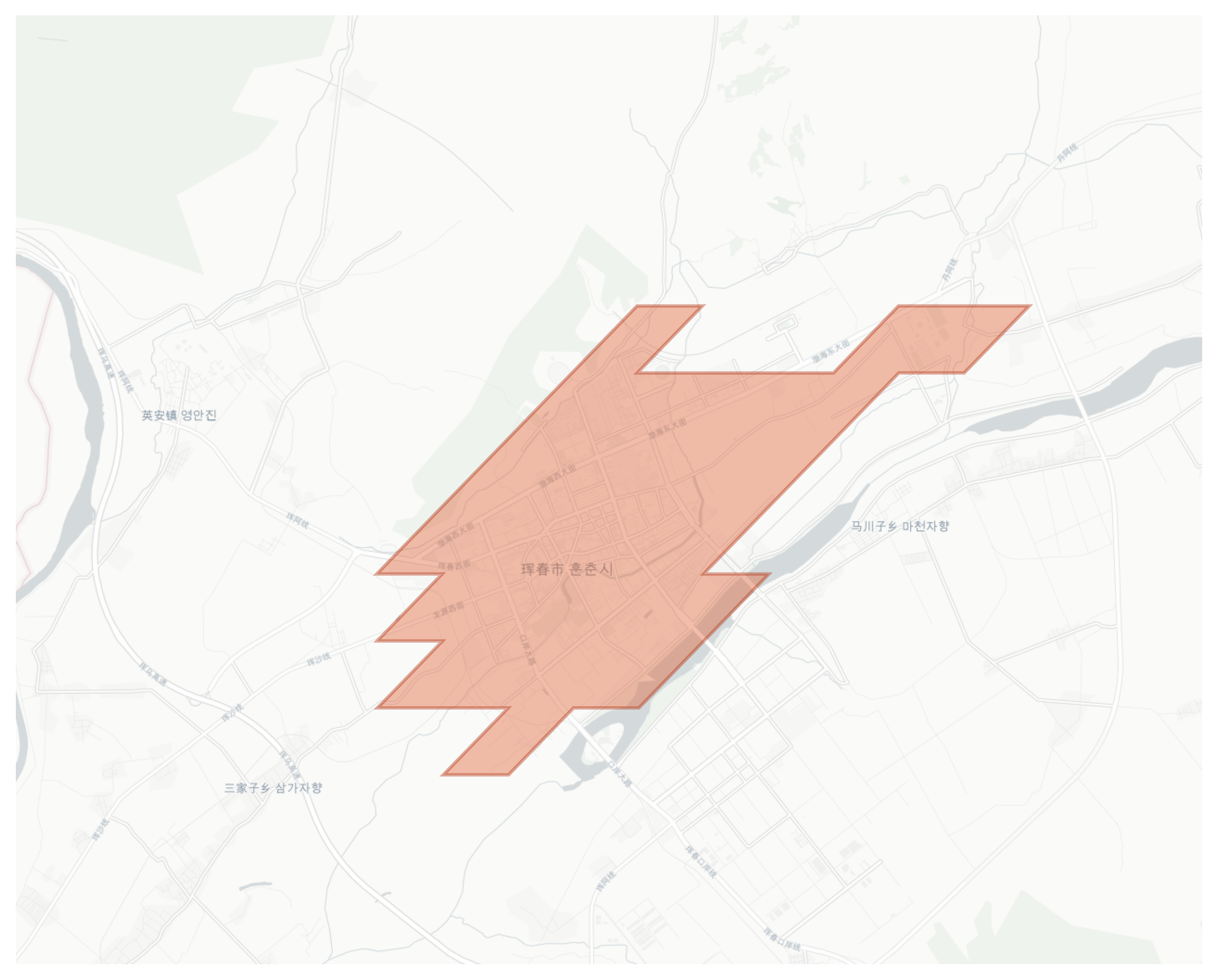 Hunchun geographic map