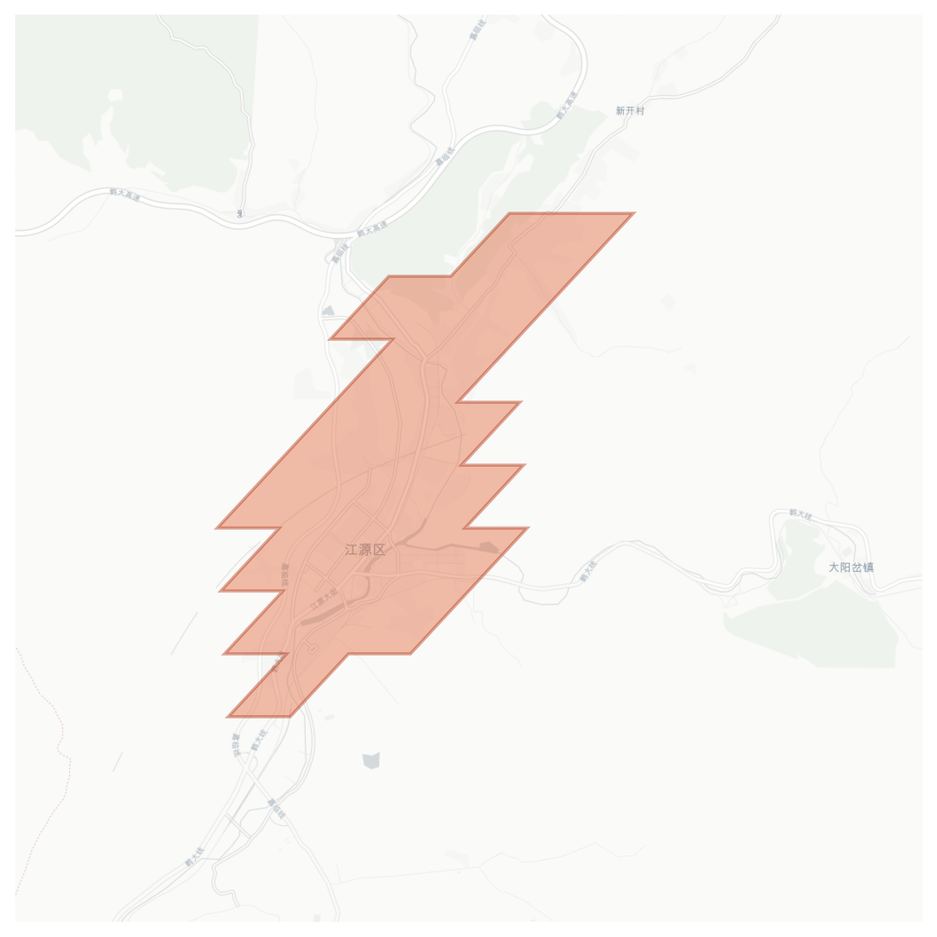 Jiangyuan geographic map