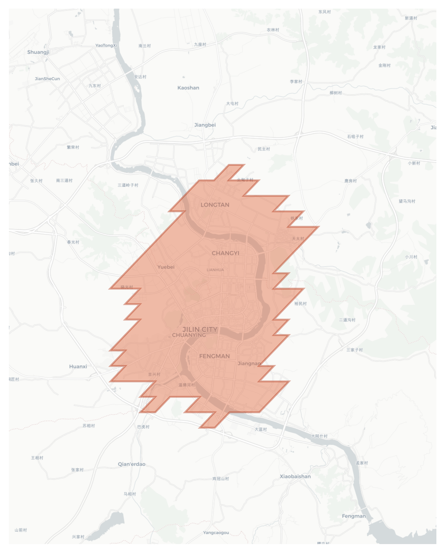 Jilin City geographic map