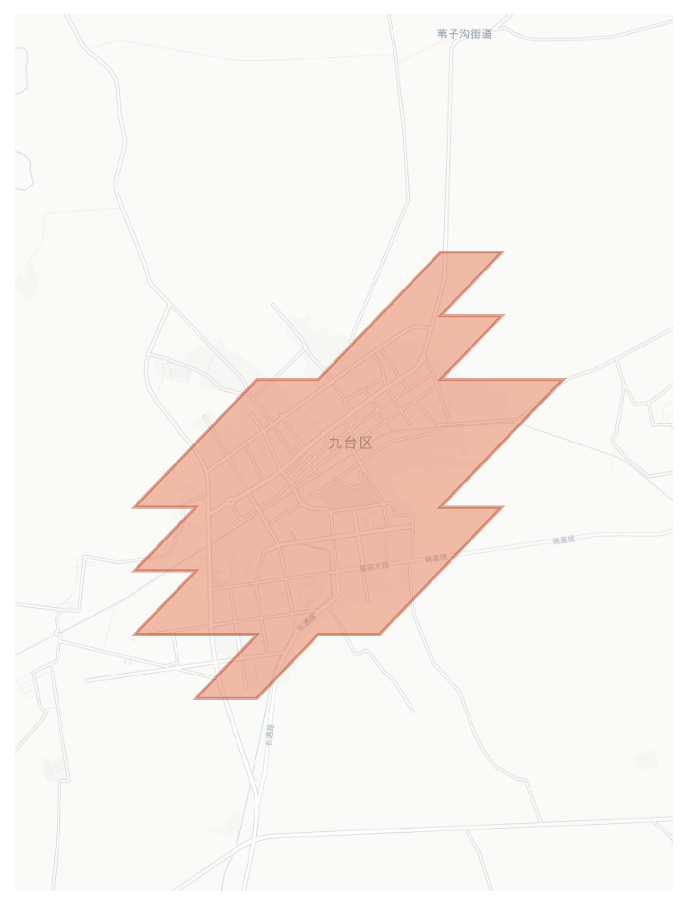 Jiutai geographic map