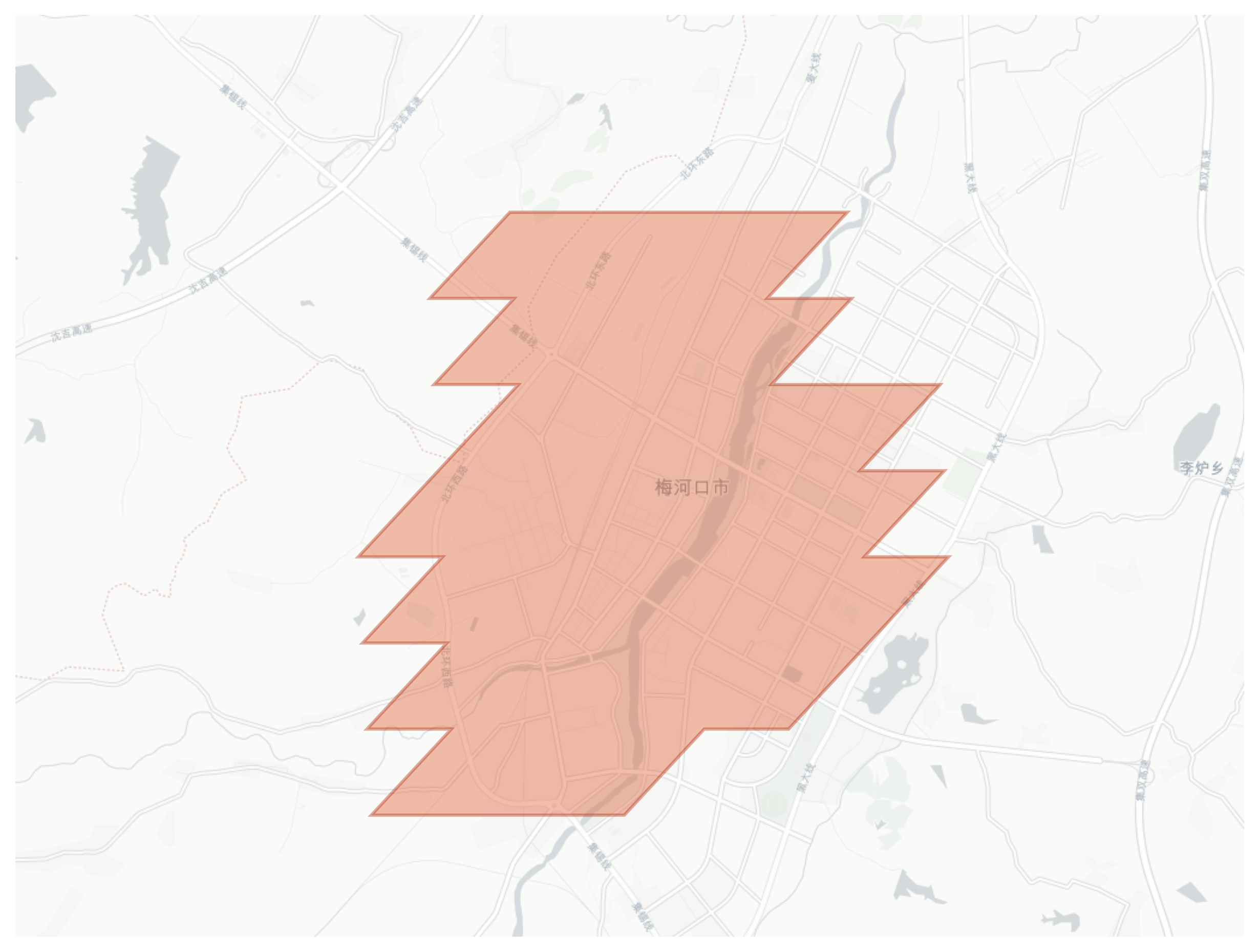 Meihekou geographic map
