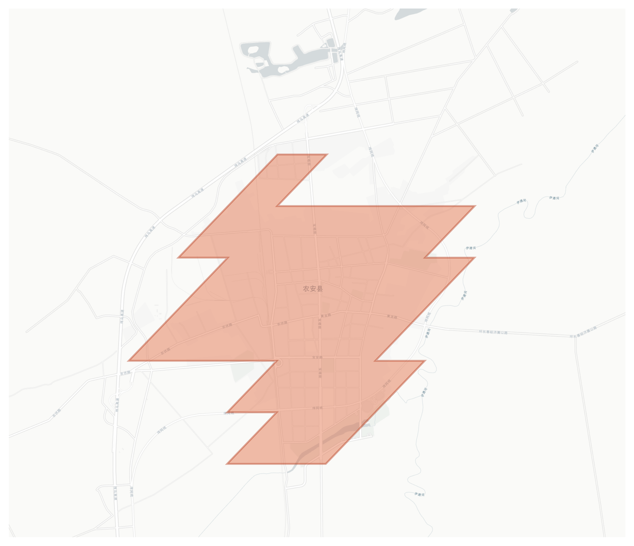 Nong'an geographic map