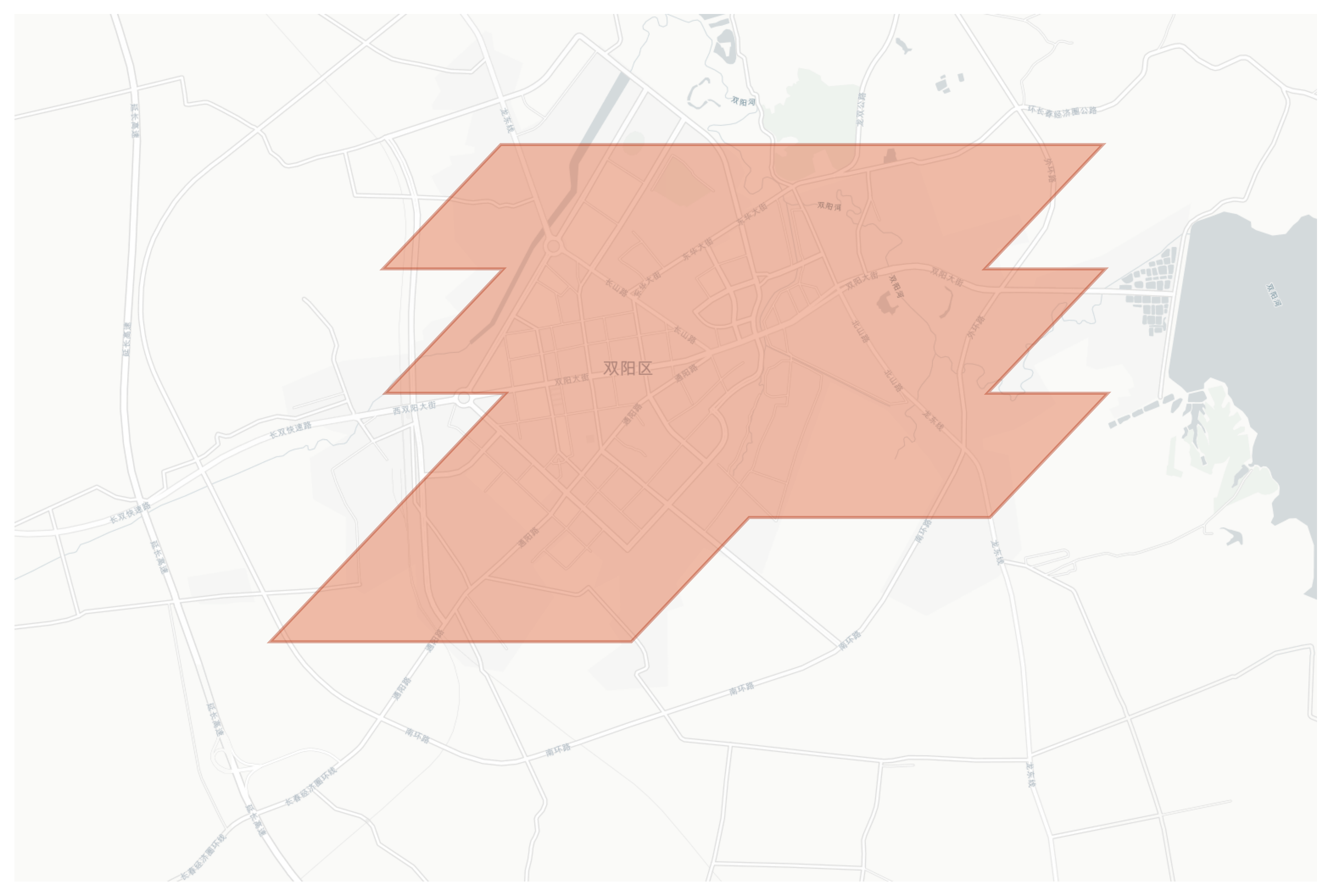 Shuangyang geographic map