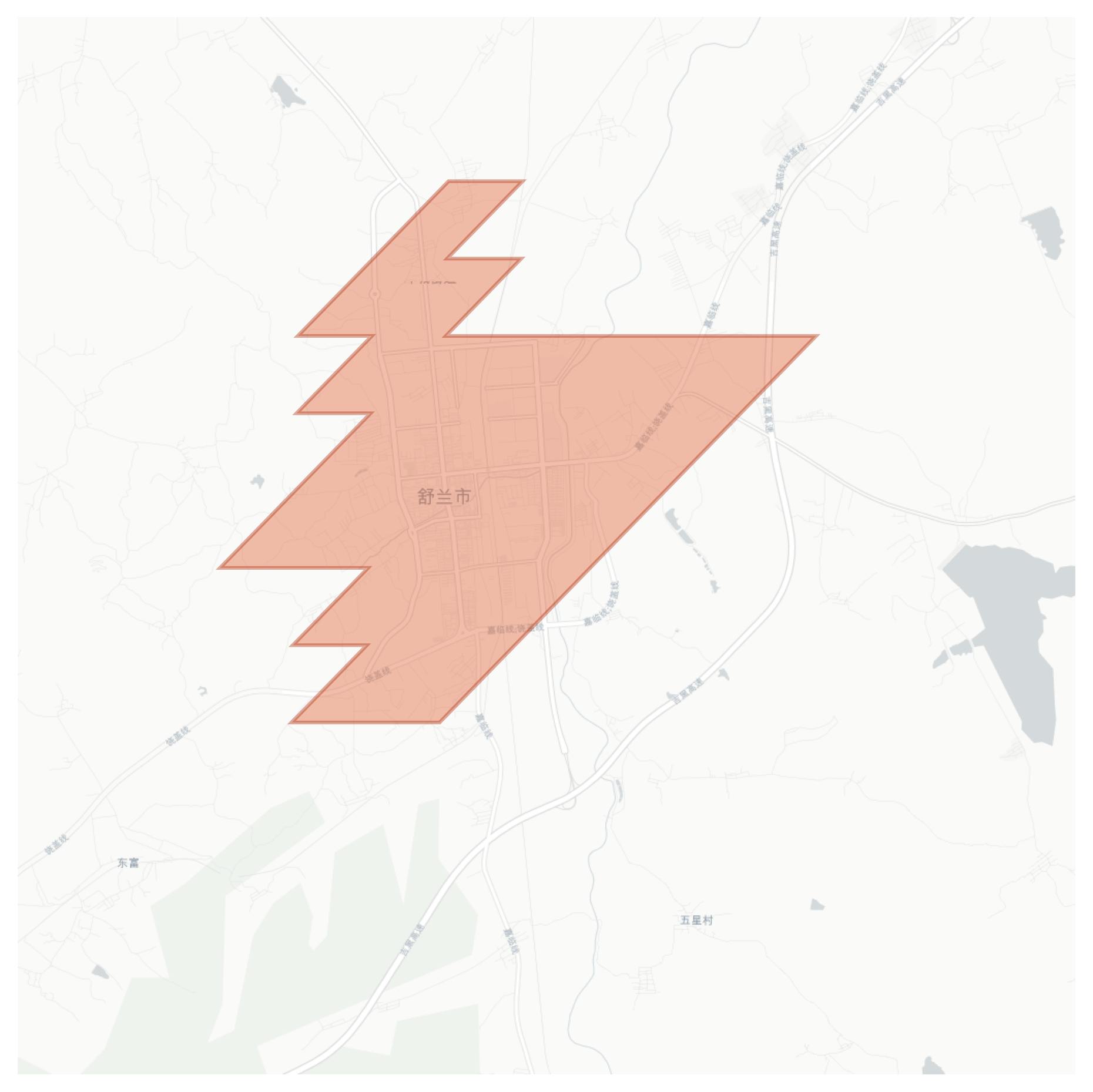Shulan geographic map