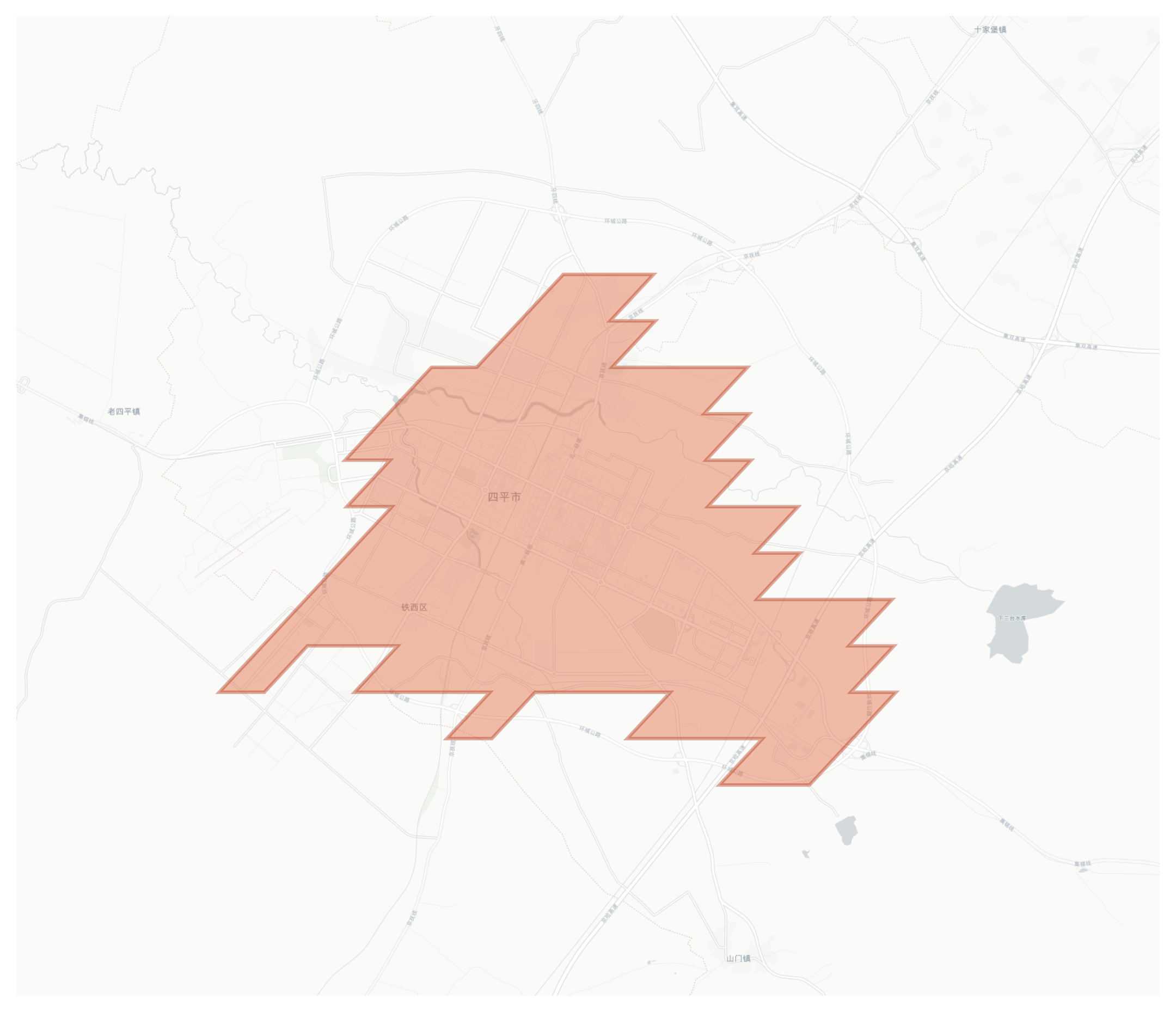 Siping geographic map