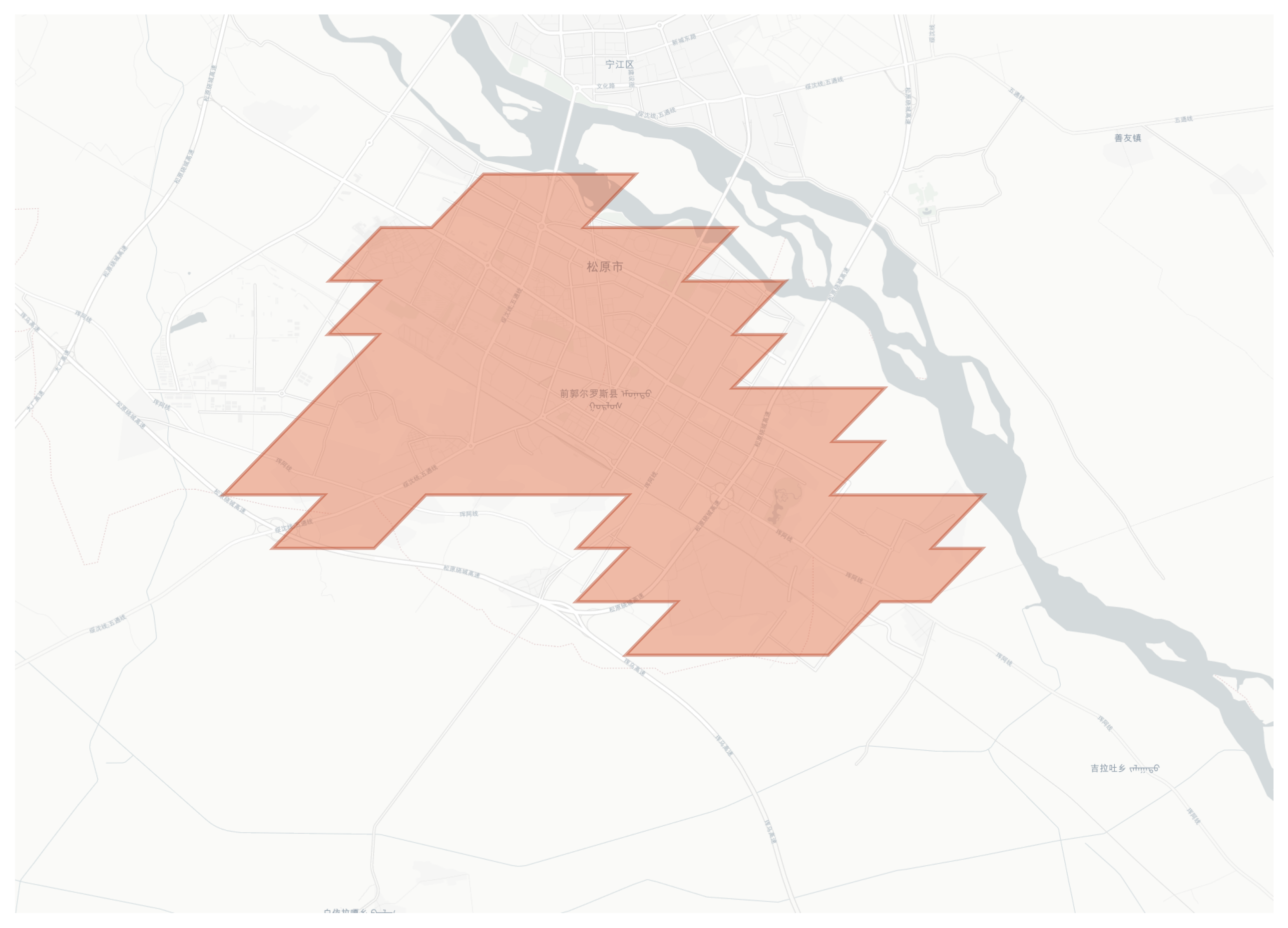 Songyuan geographic map