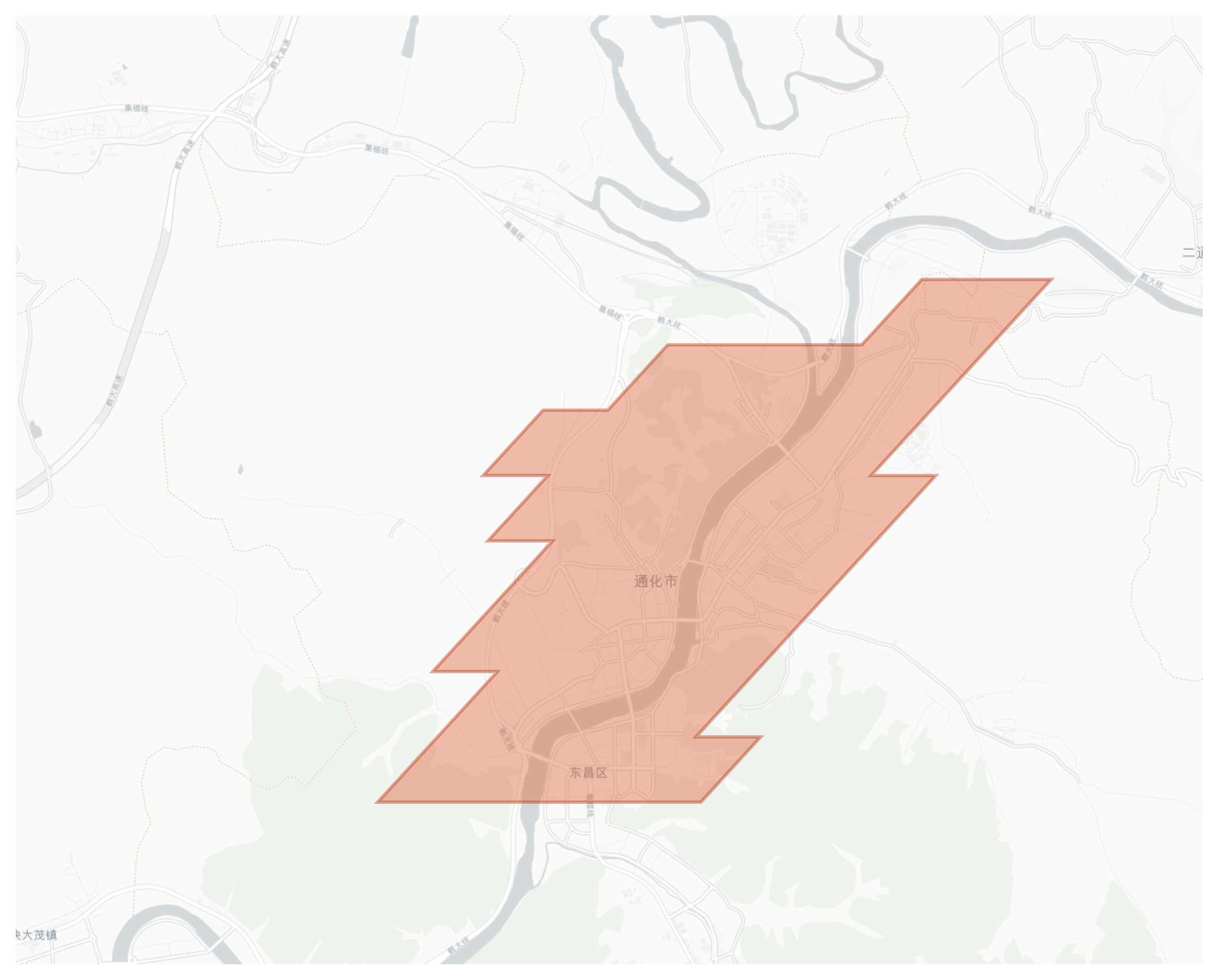 Tonghua geographic map