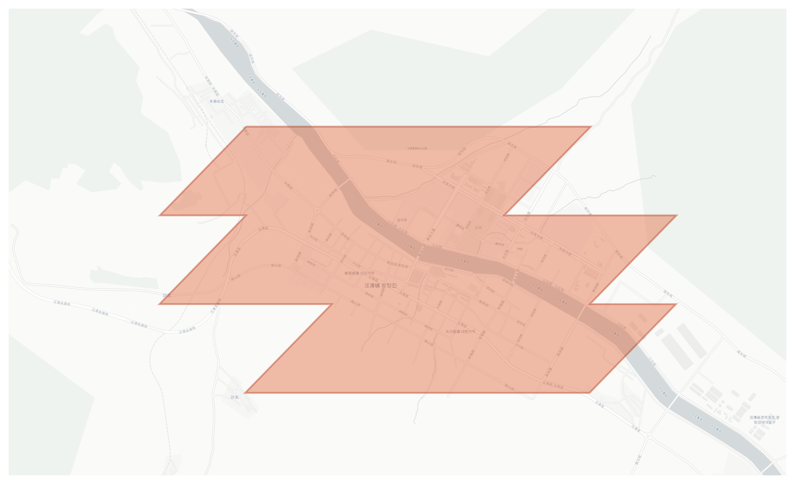Wangqing geographic map