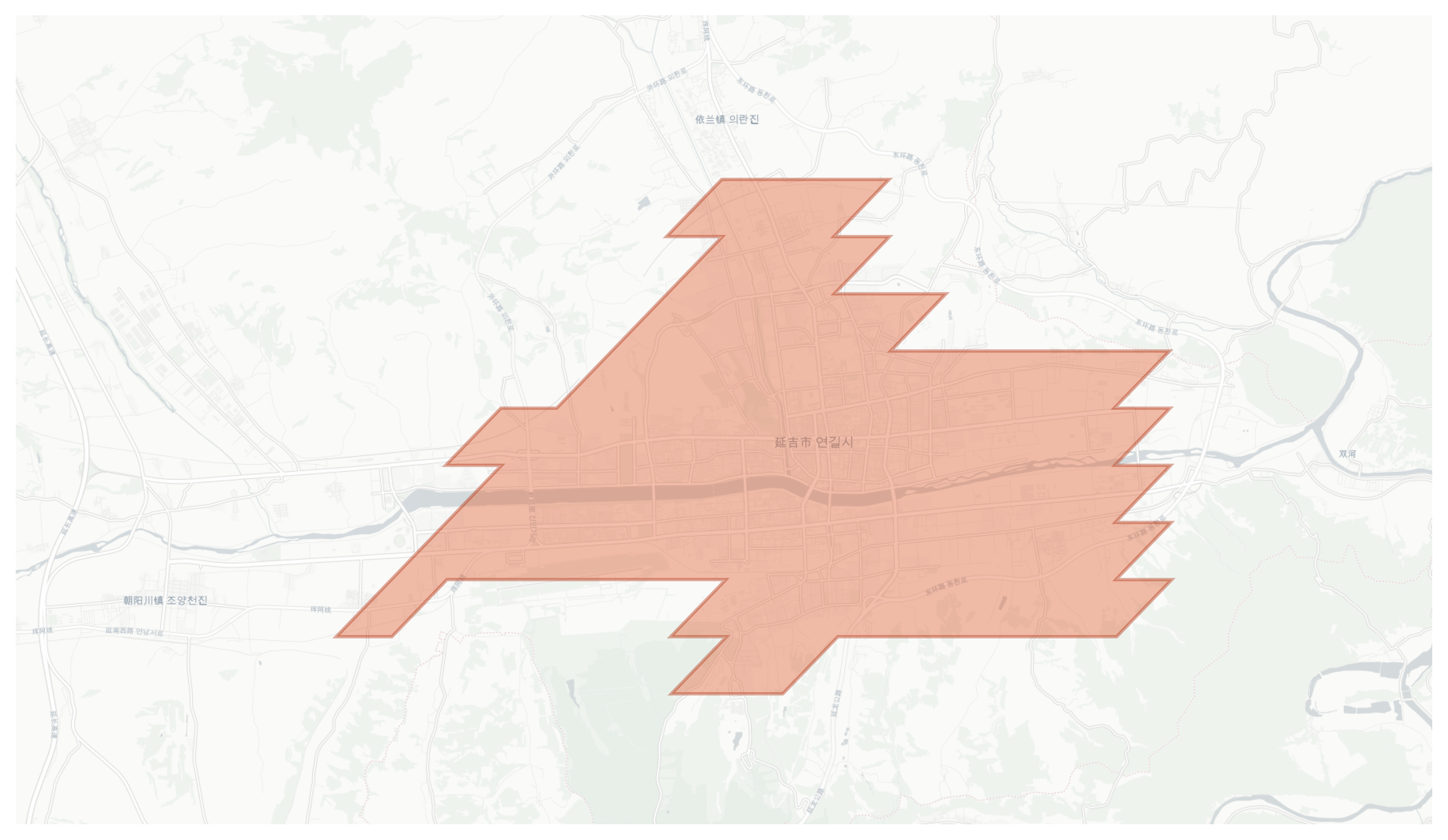 Yanji geographic map