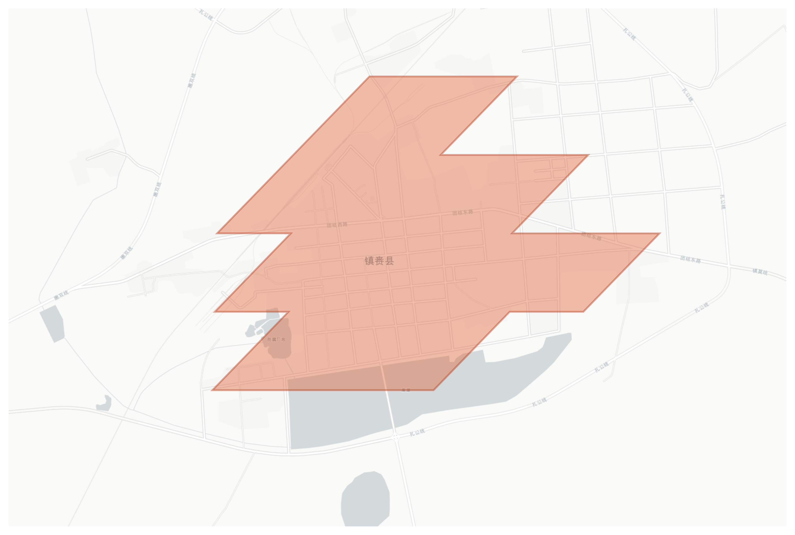 Zhenlai geographic map