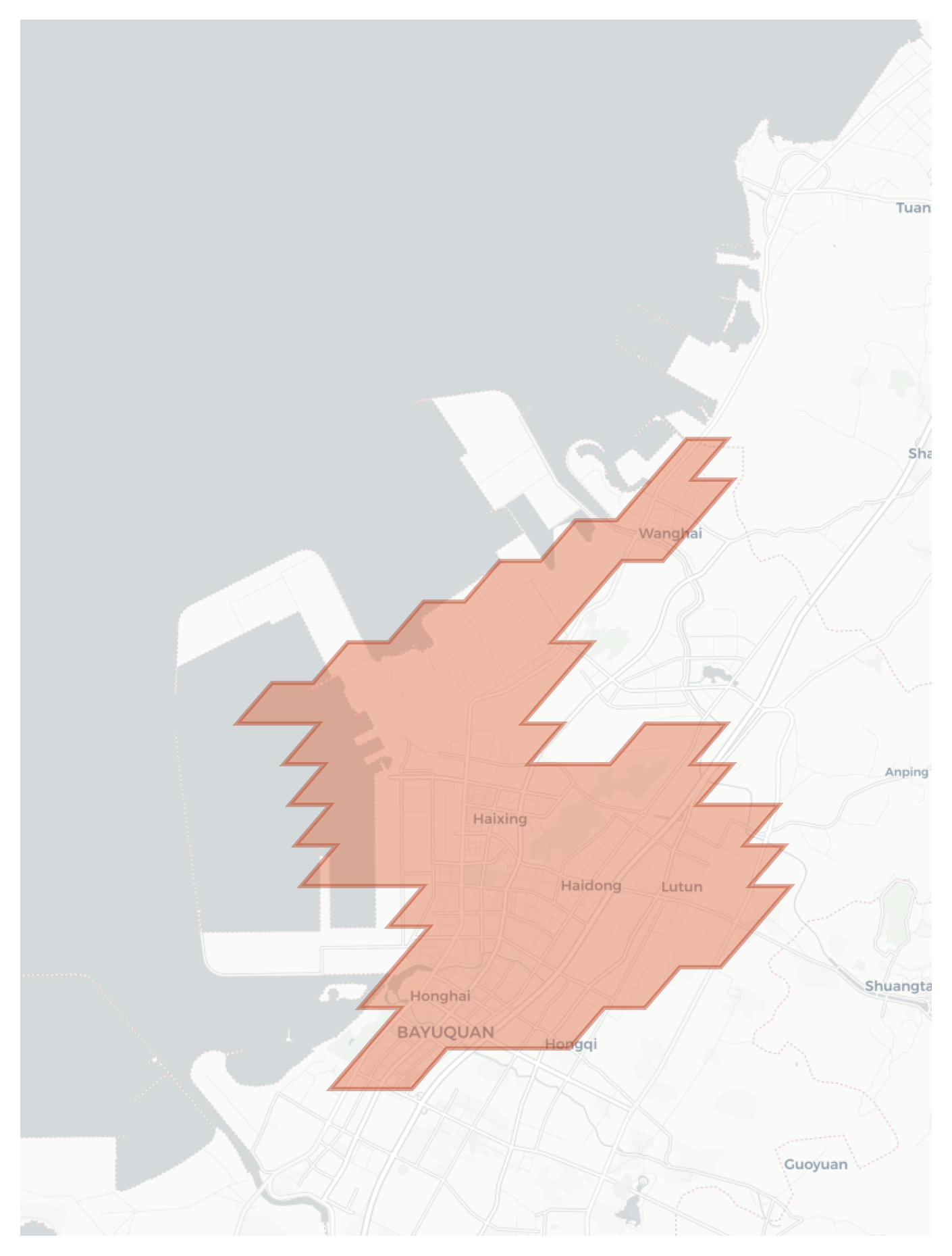 Bayuquan geographic map