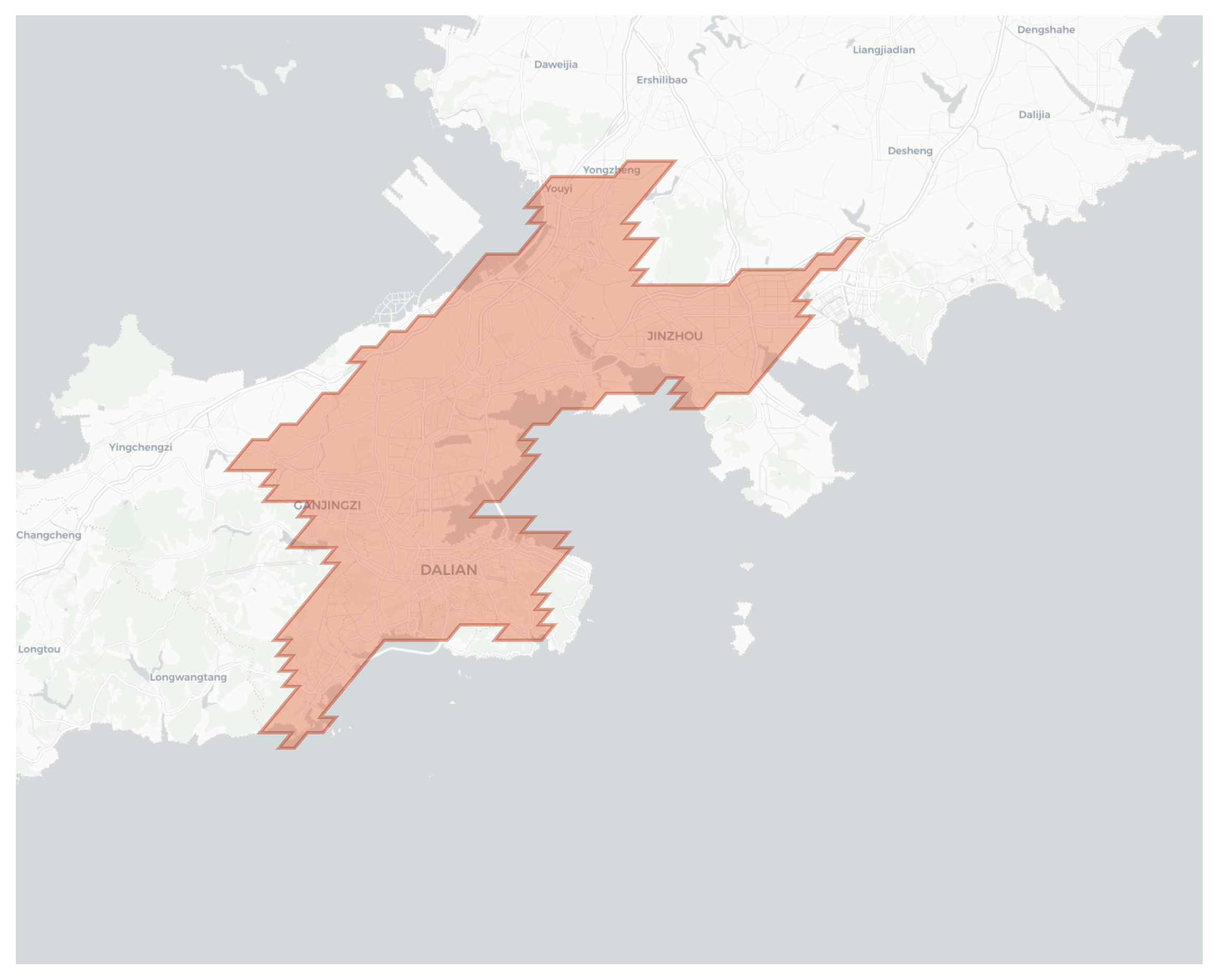 Dalian geographic map