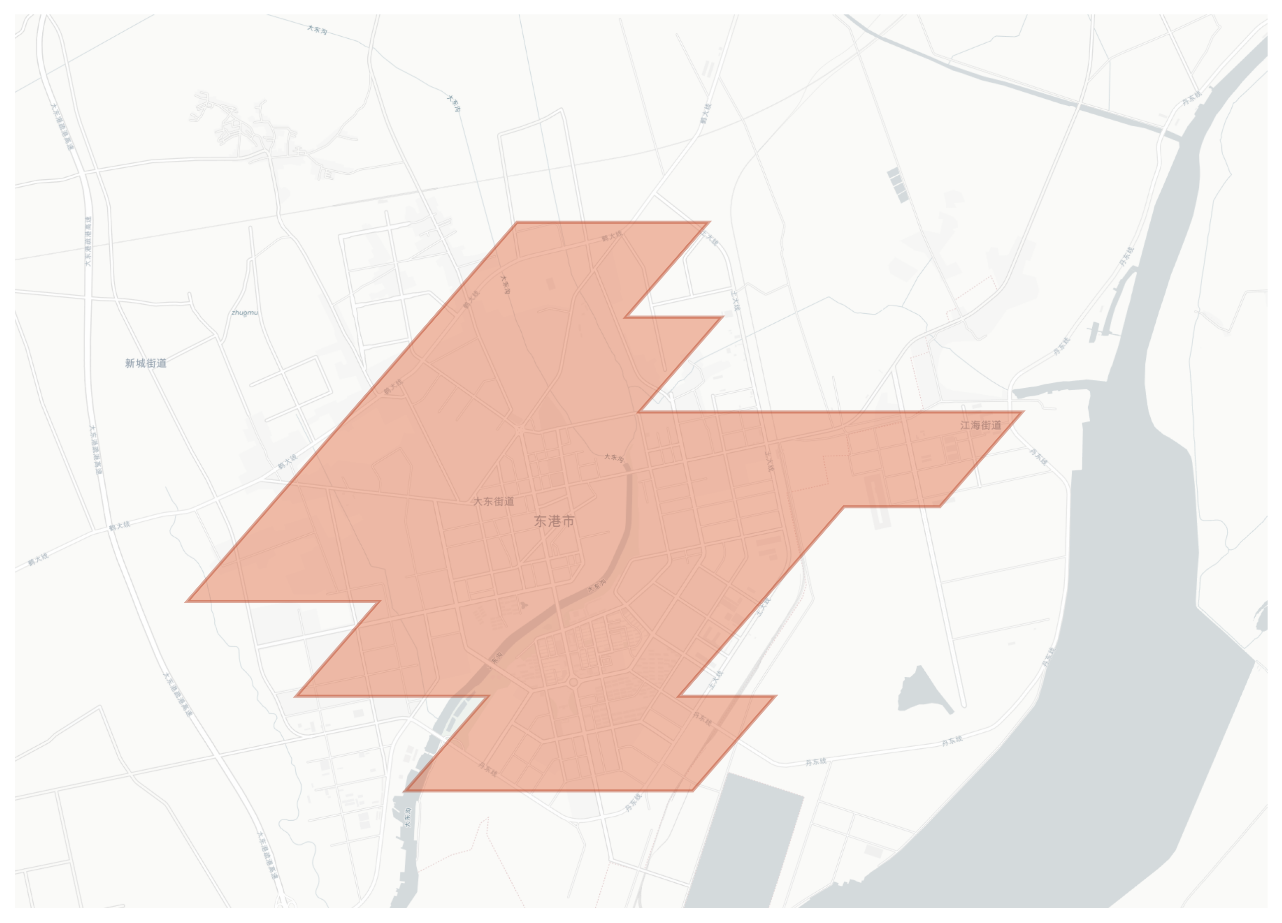 Donggang geographic map