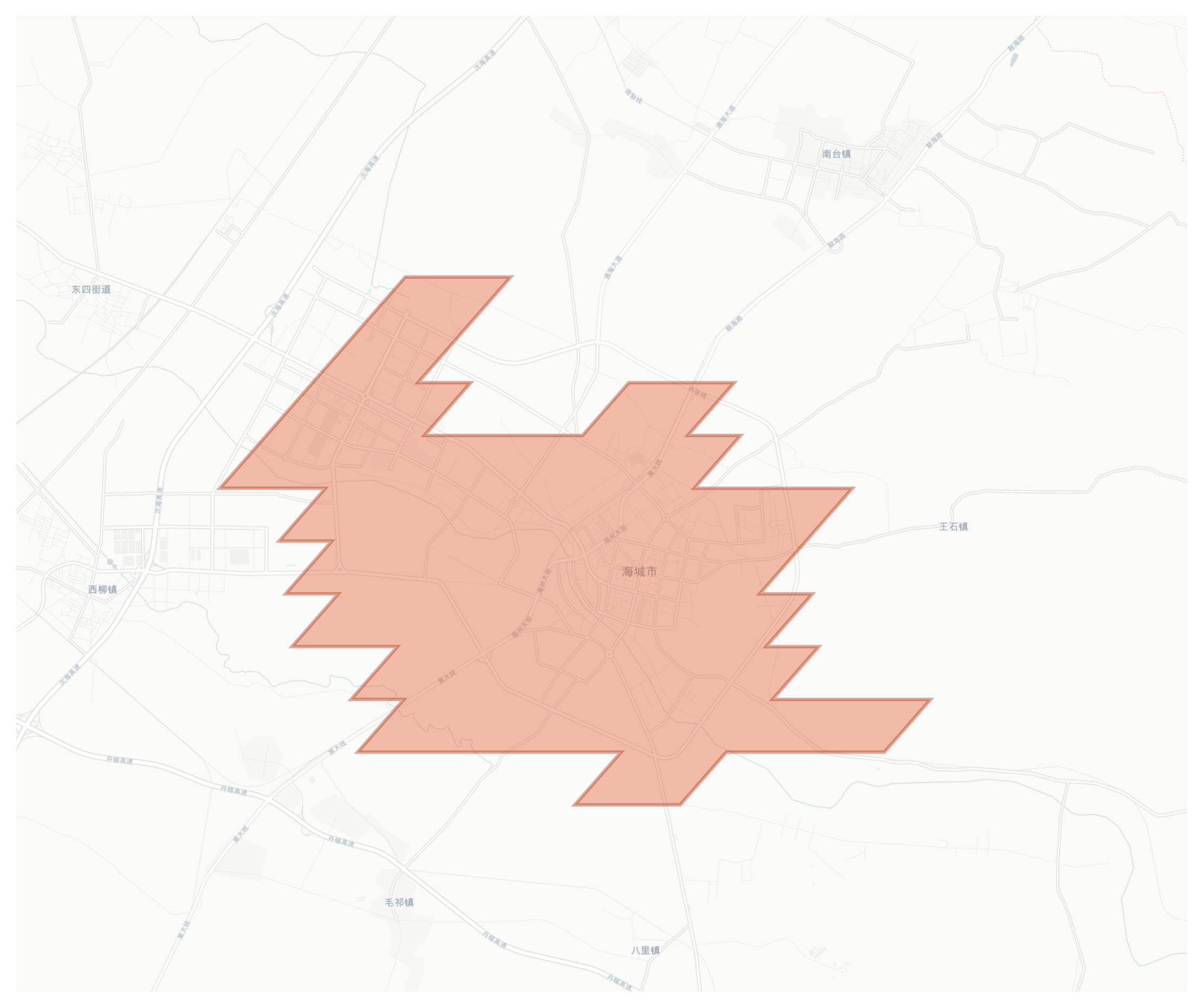 Haicheng geographic map
