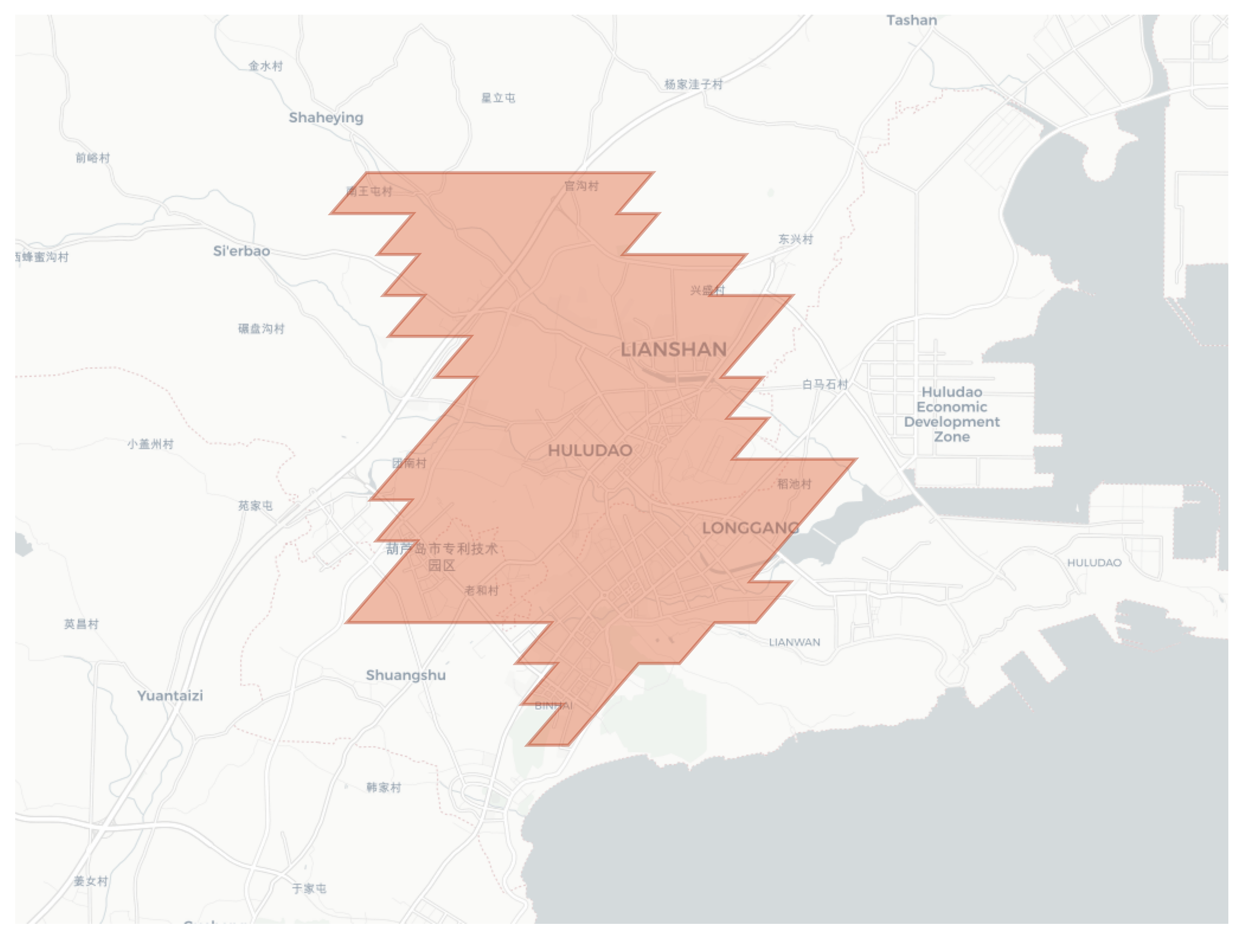 Huludao geographic map