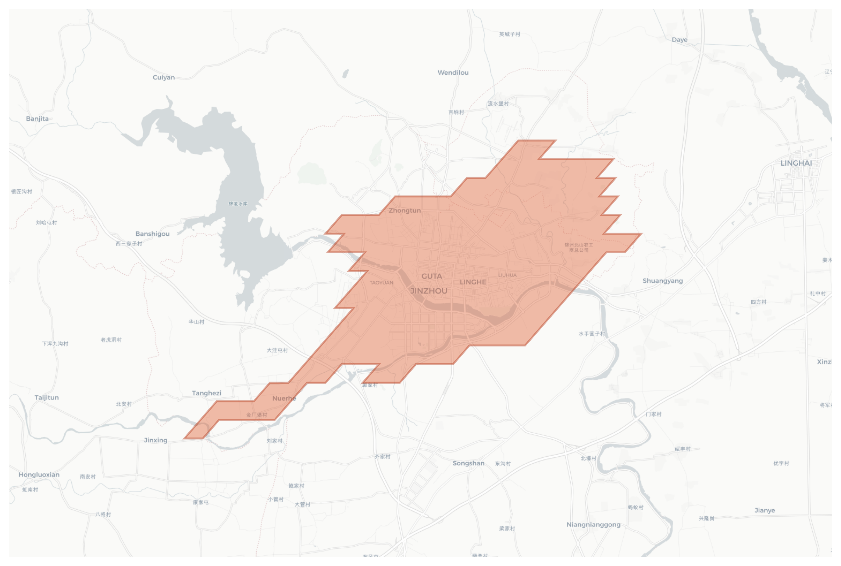 Jinzhou geographic map