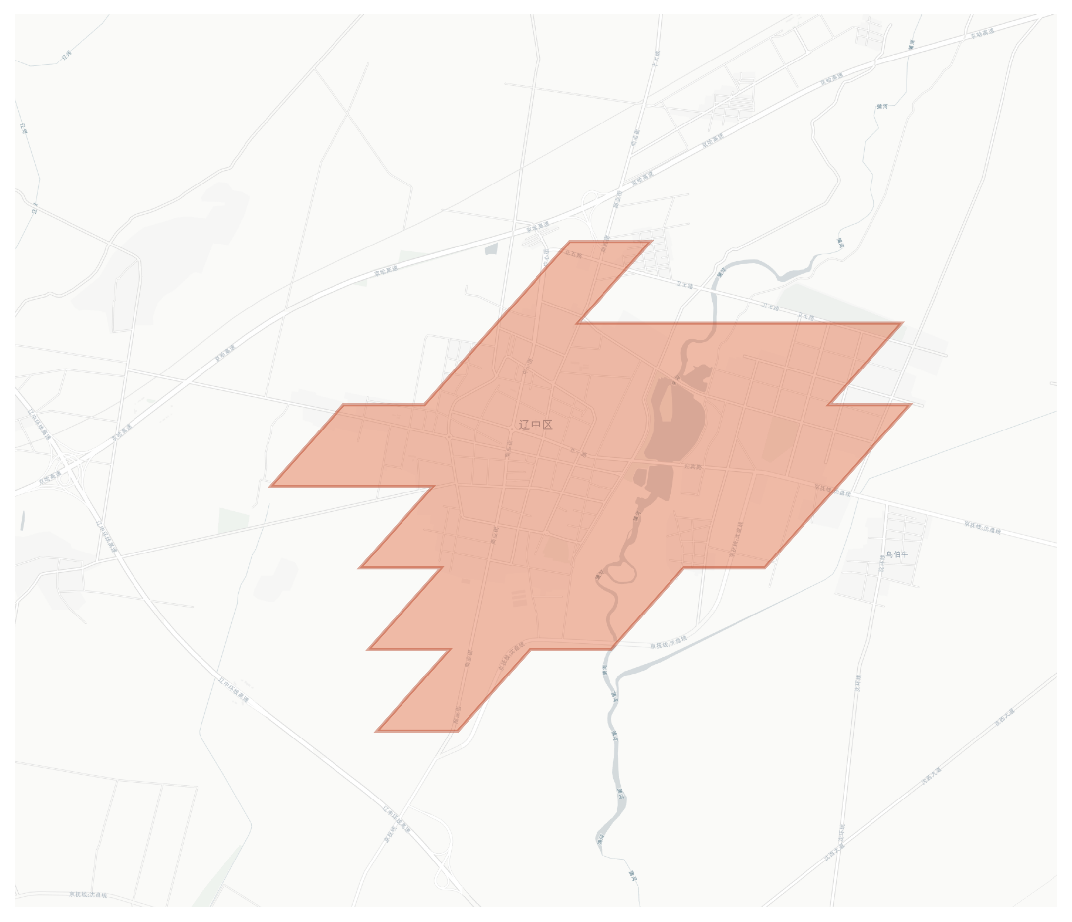 Liaozhong geographic map