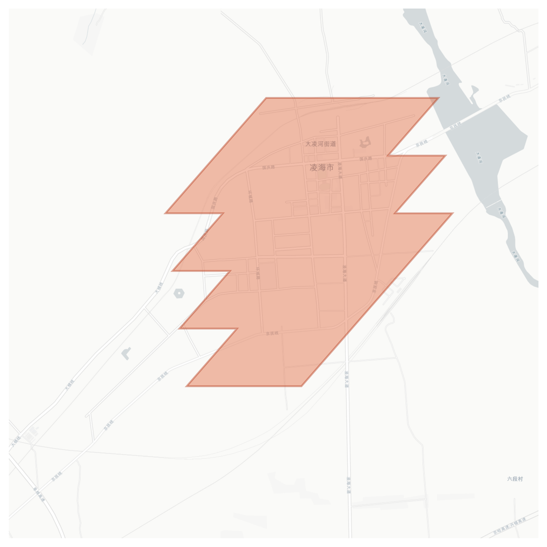 Linghai geographic map