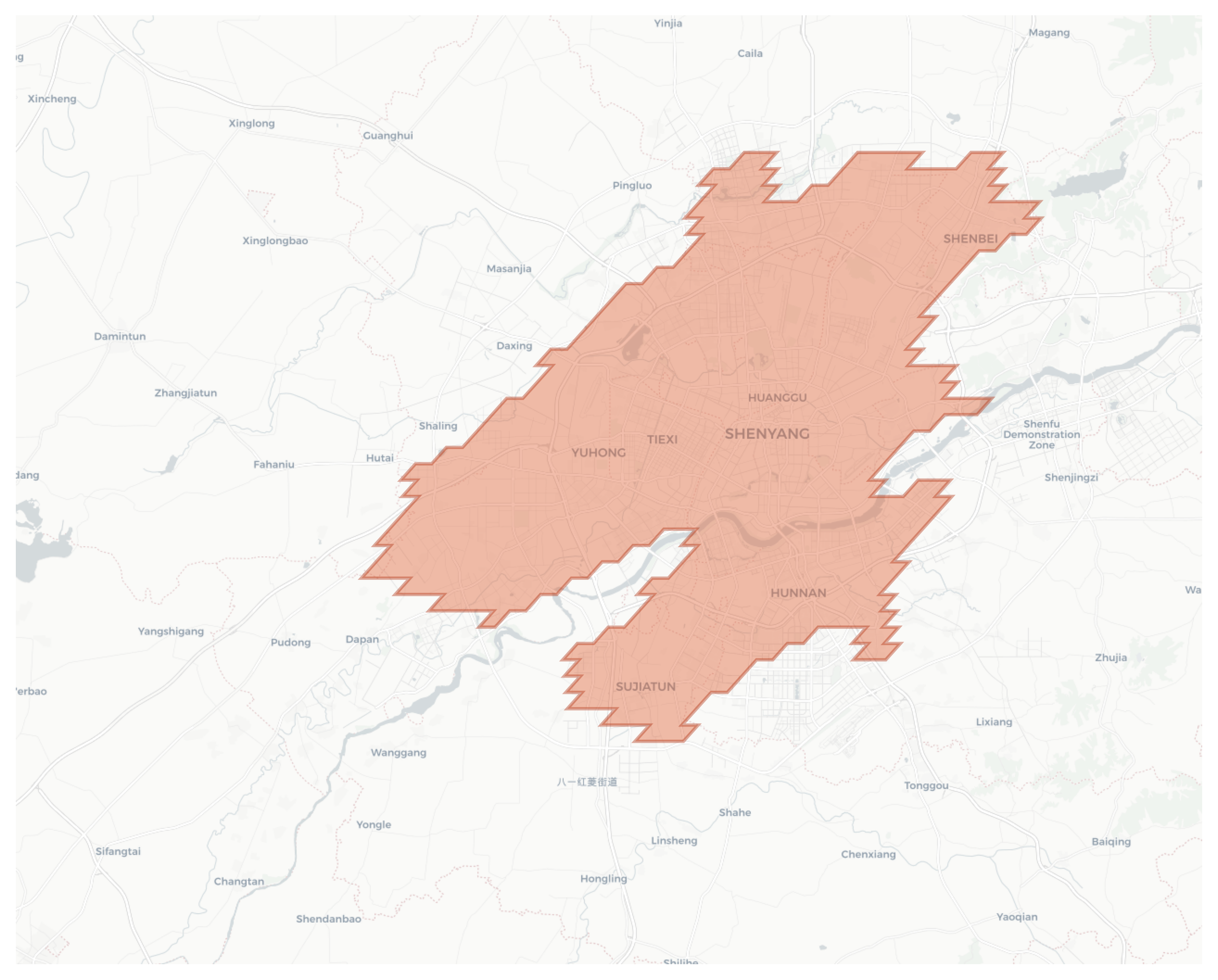 Shenyang geographic map