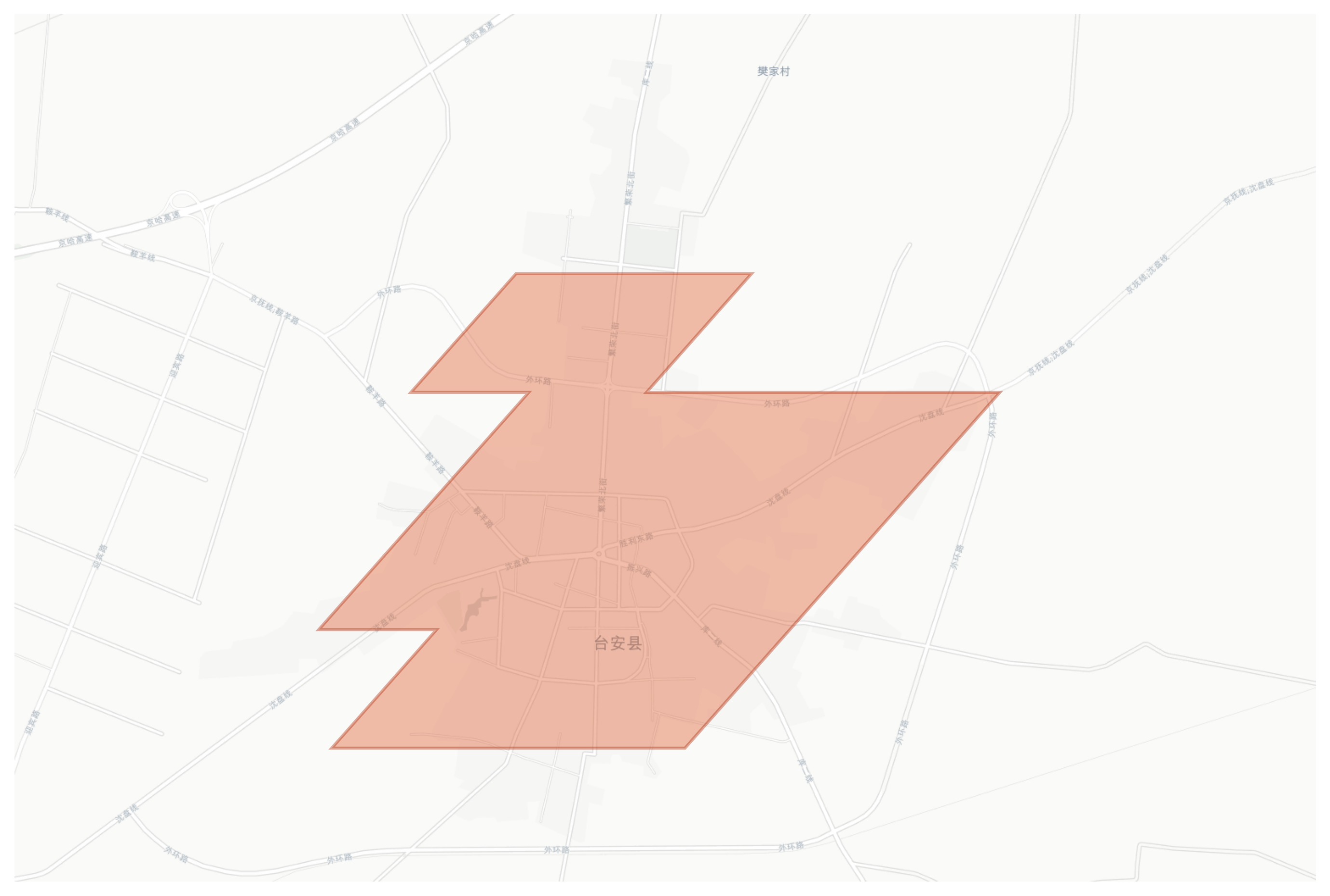 Taian geographic map