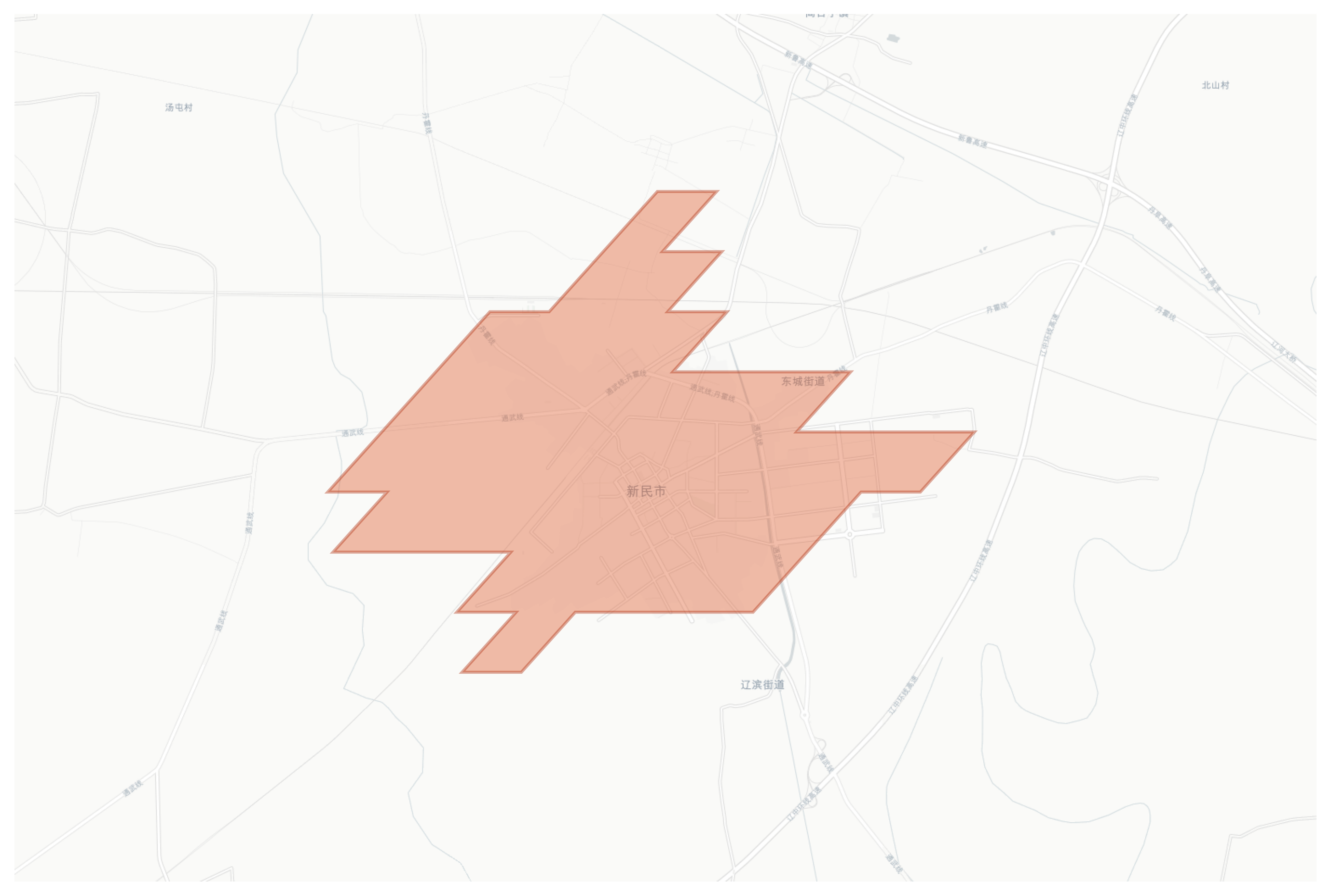 Xinmin geographic map