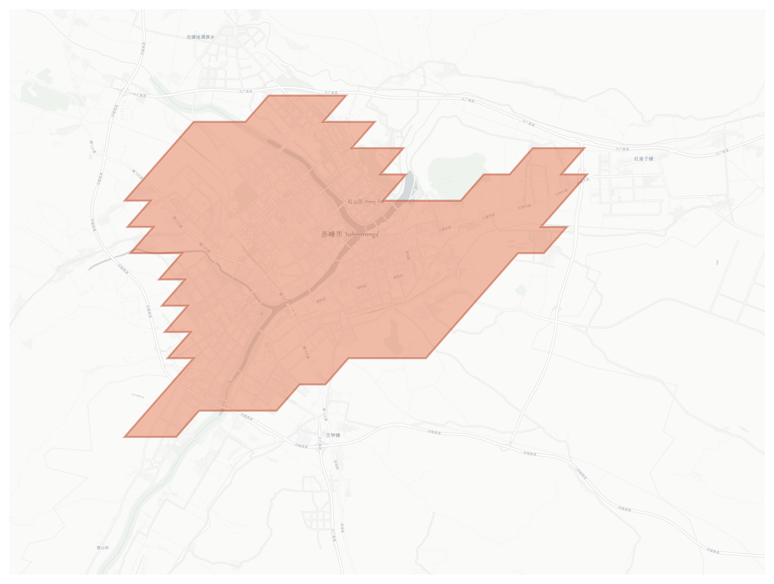 Chifeng geographic map