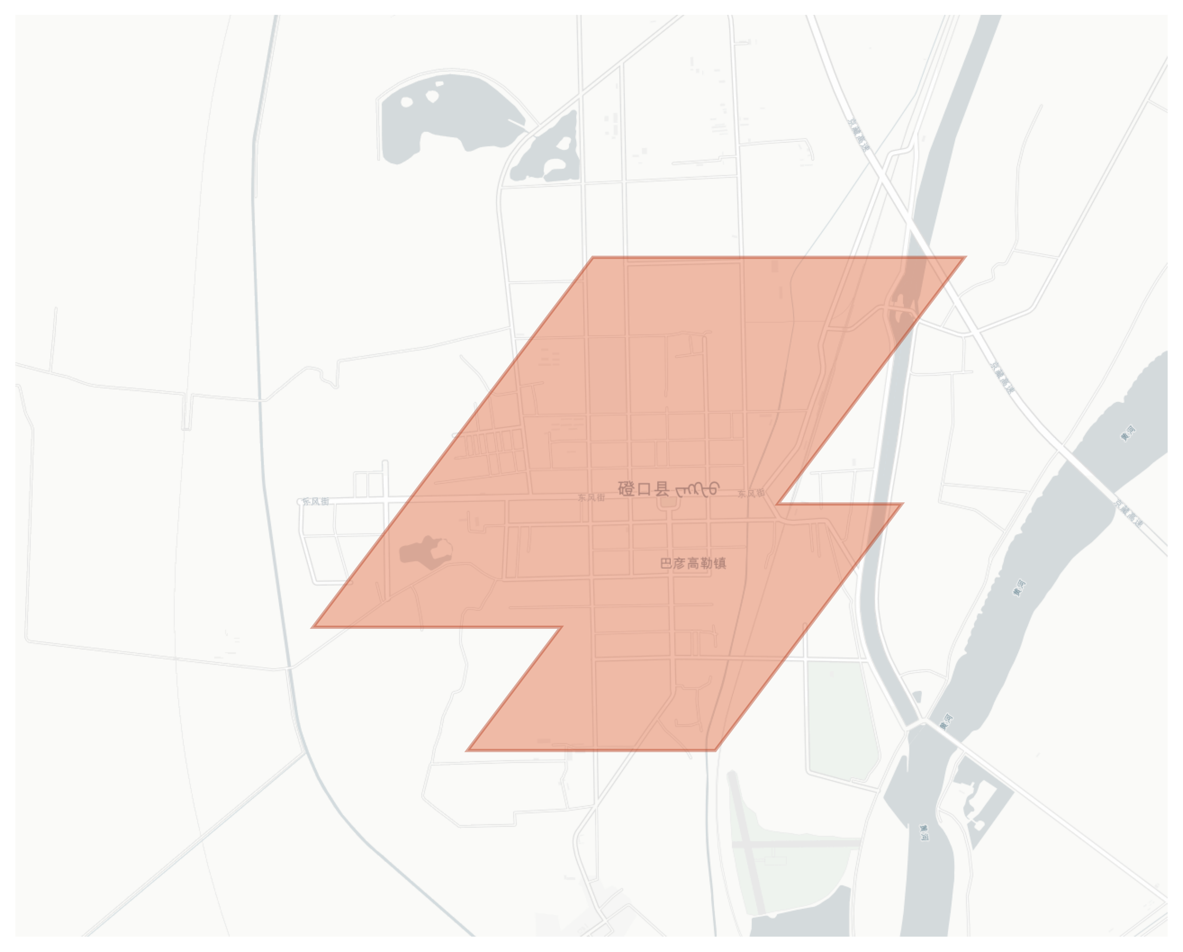 Dengkou geographic map