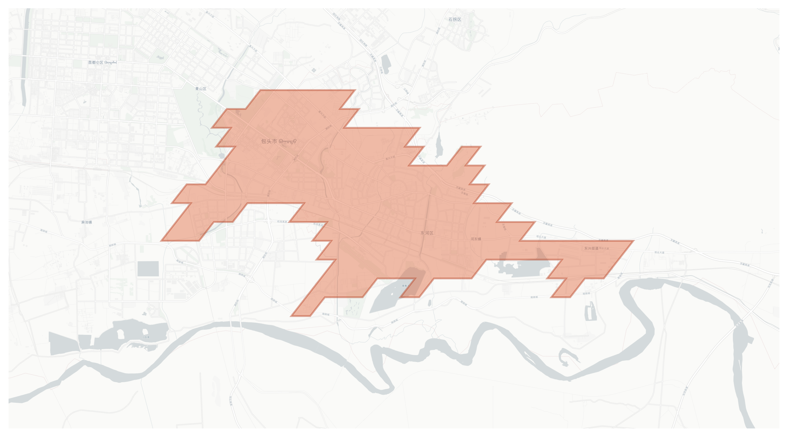 Donghe geographic map