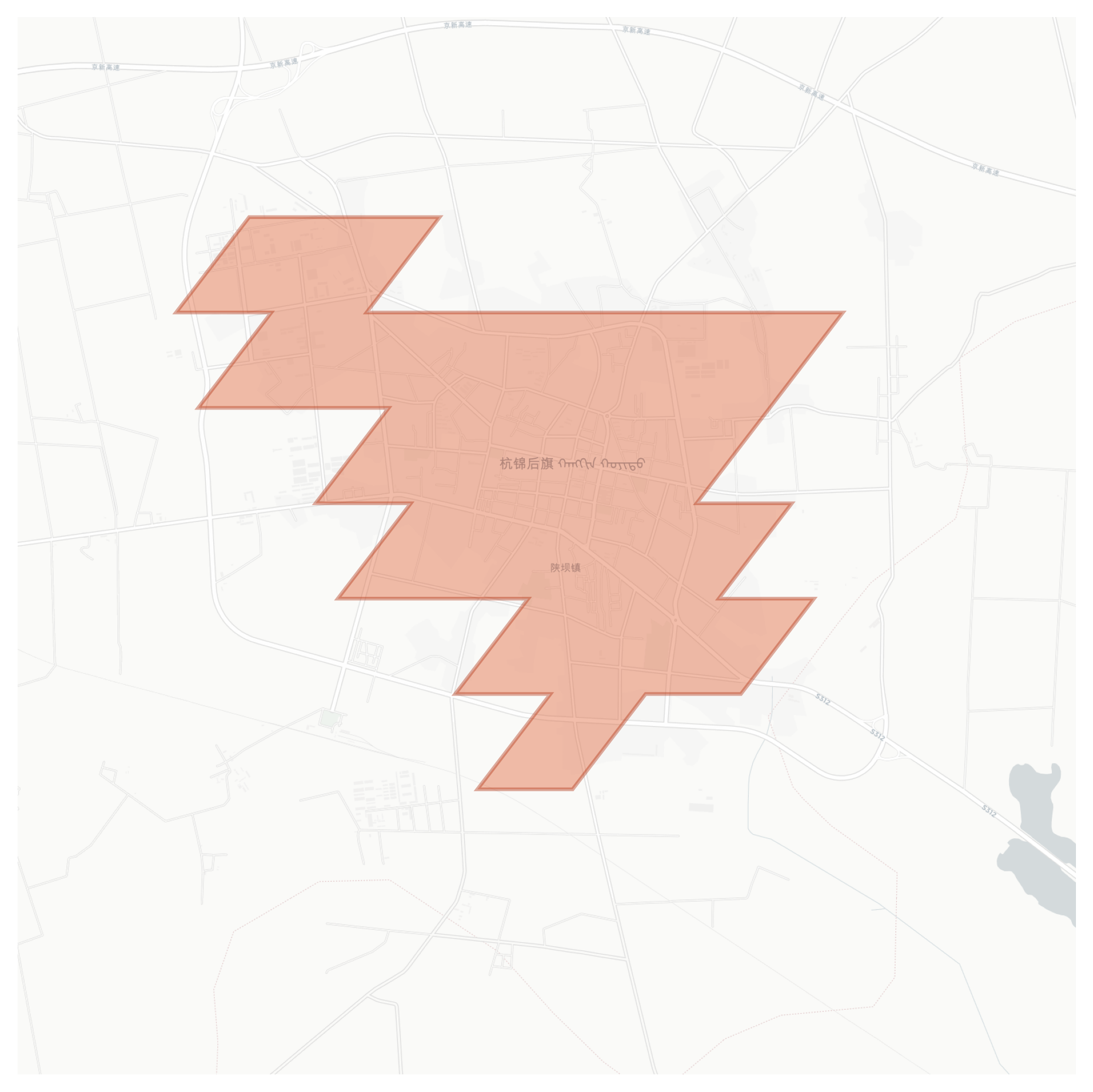 Hanggin Rear Banner geographic map