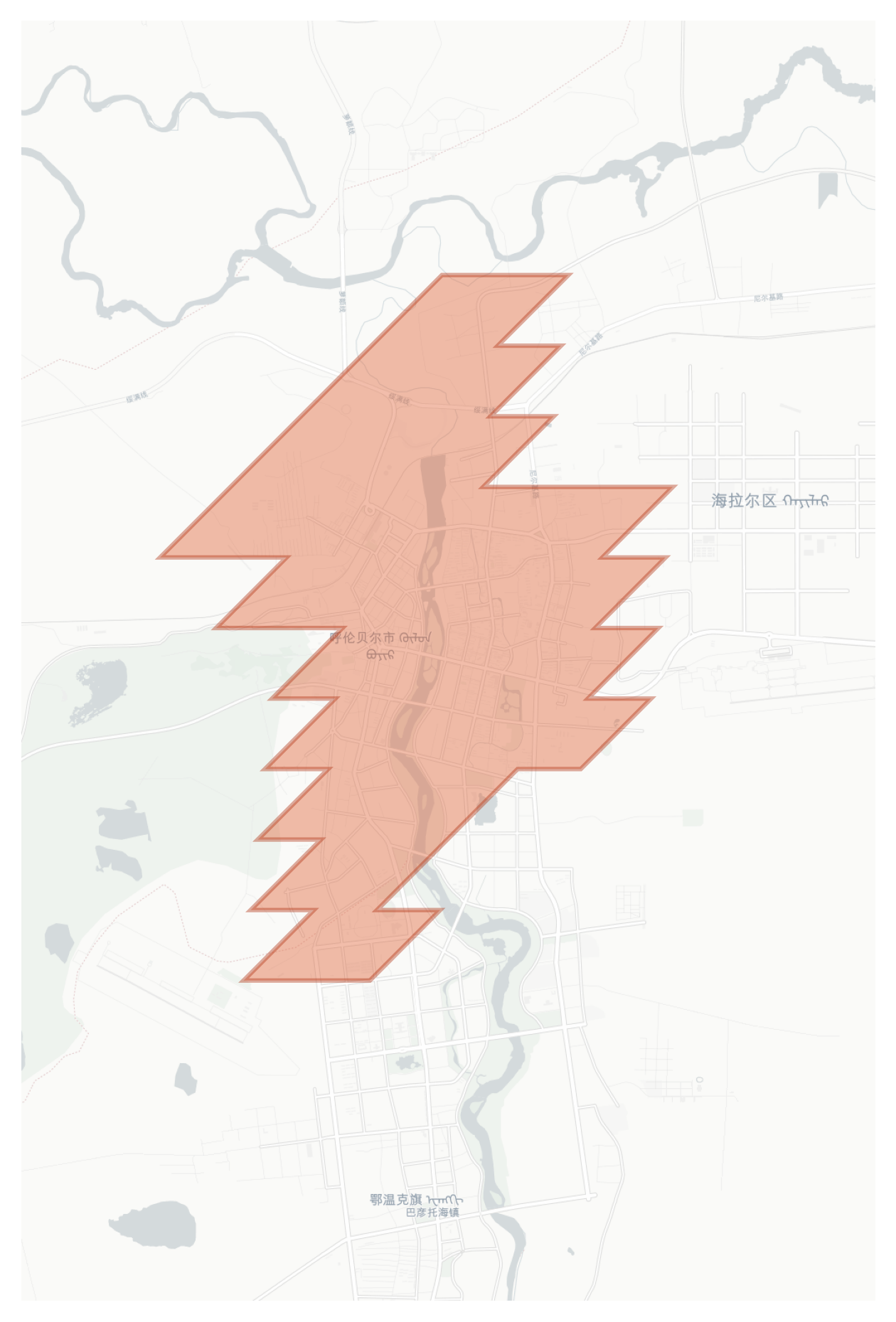 Hulunbuir geographic map