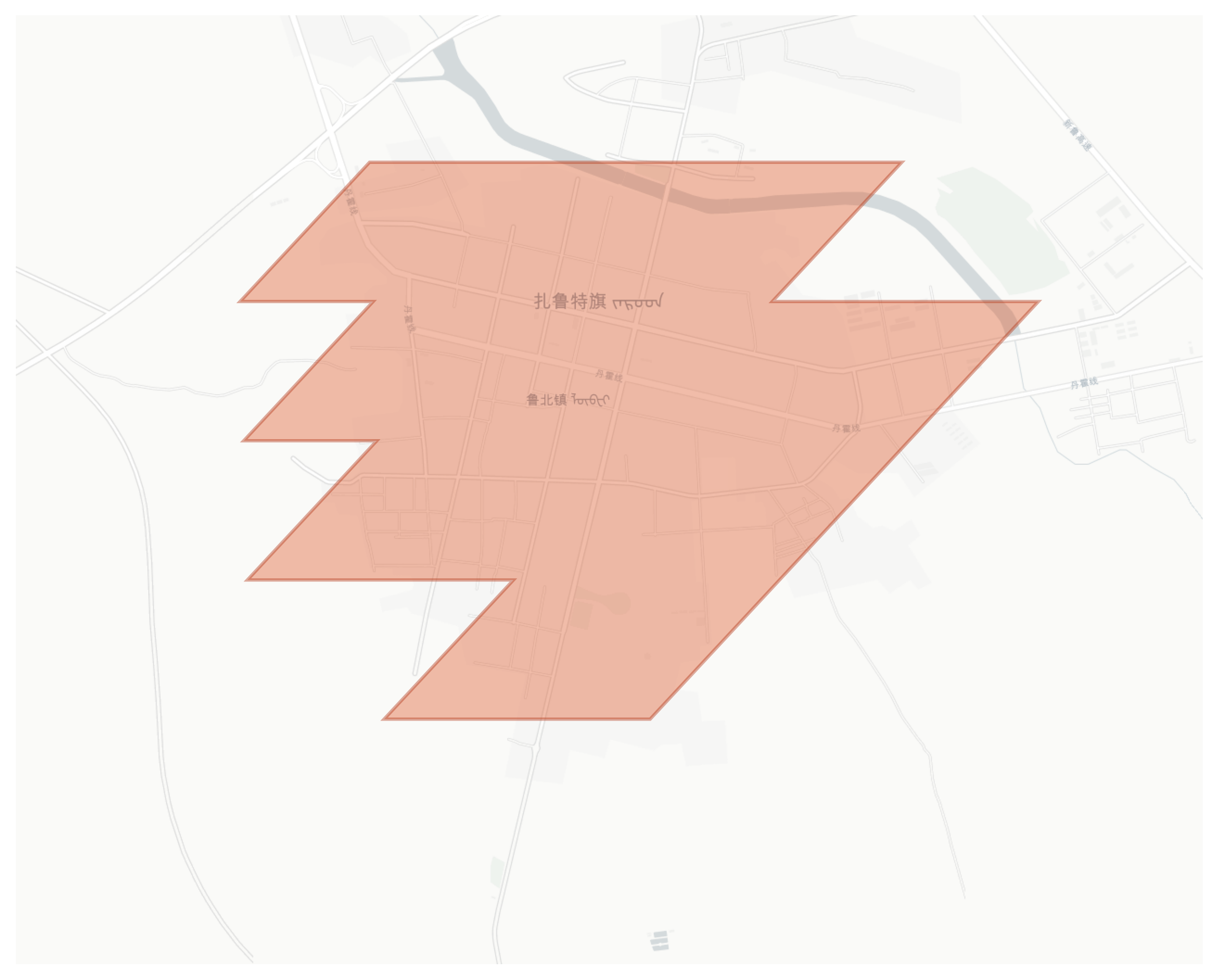 Jarud geographic map