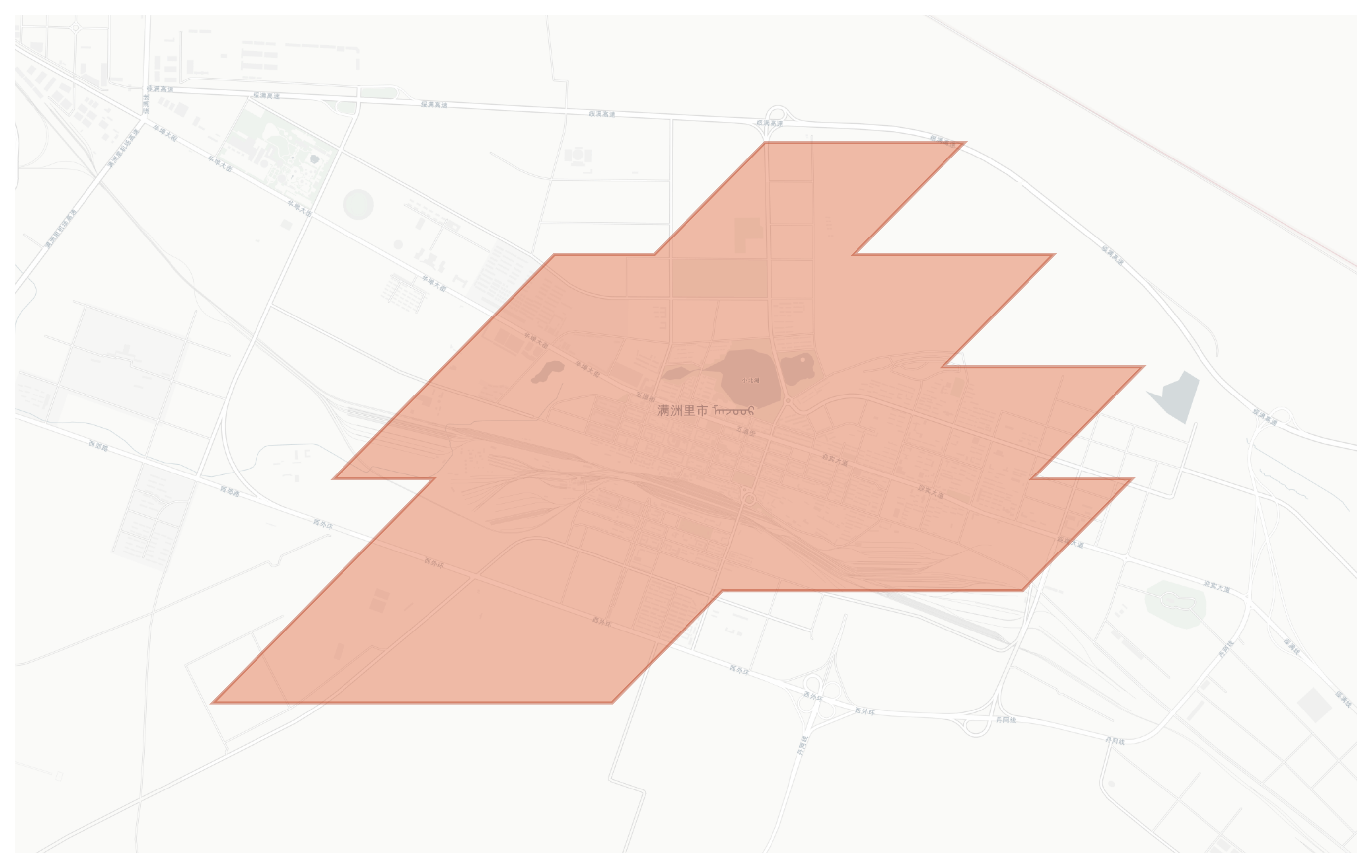 Manzhouli geographic map