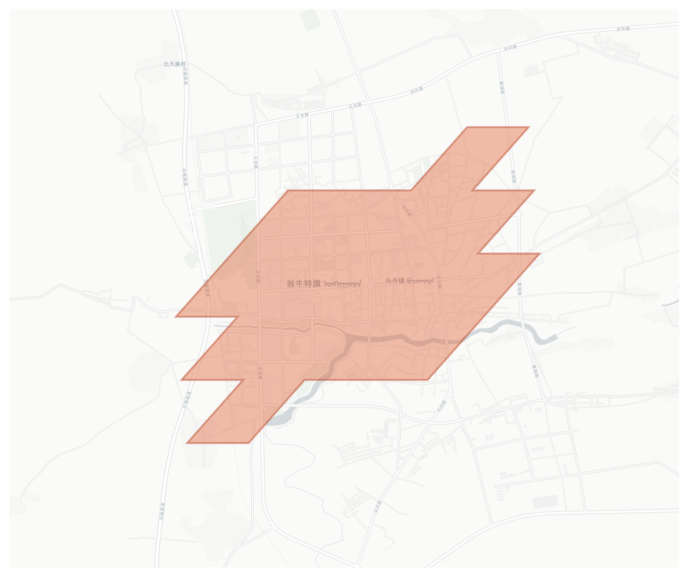 Ongniud geographic map
