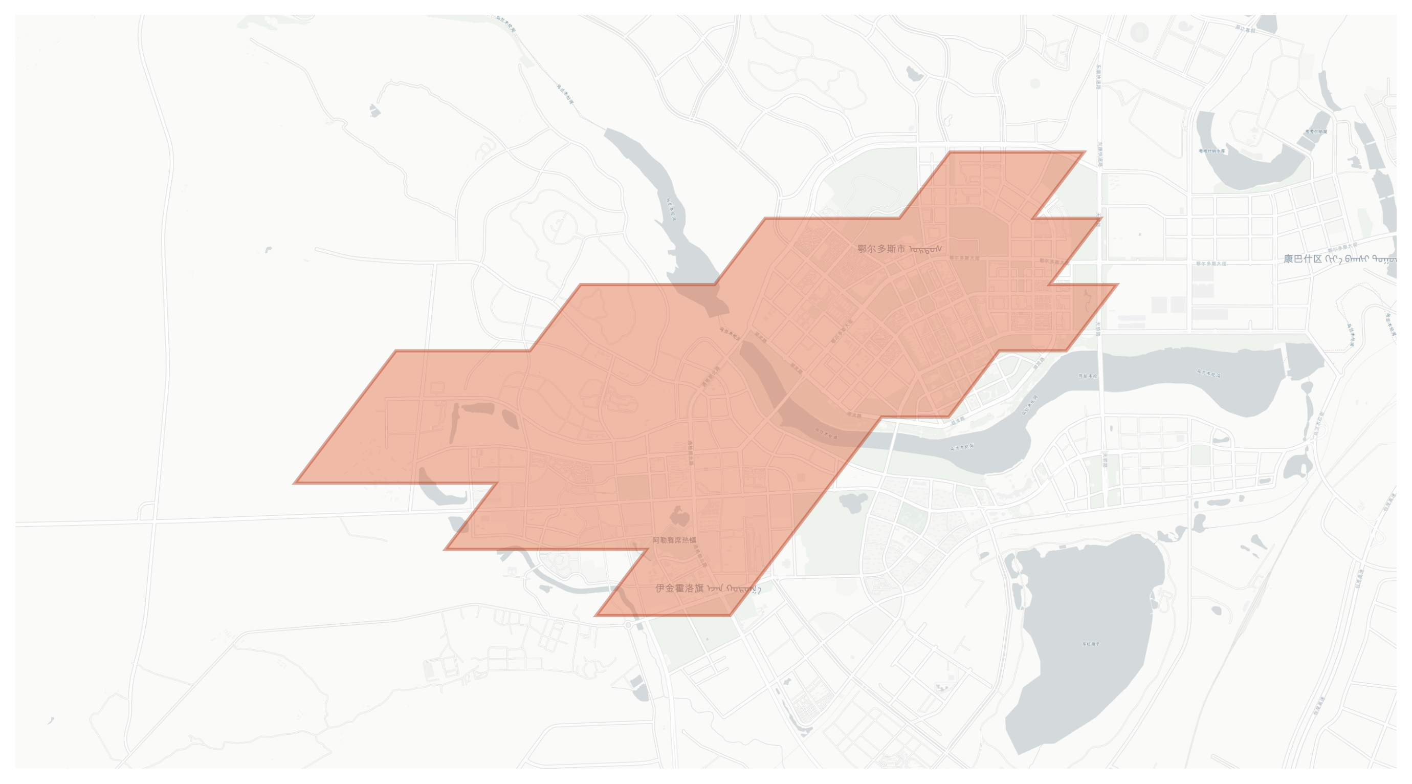 Ordos geographic map