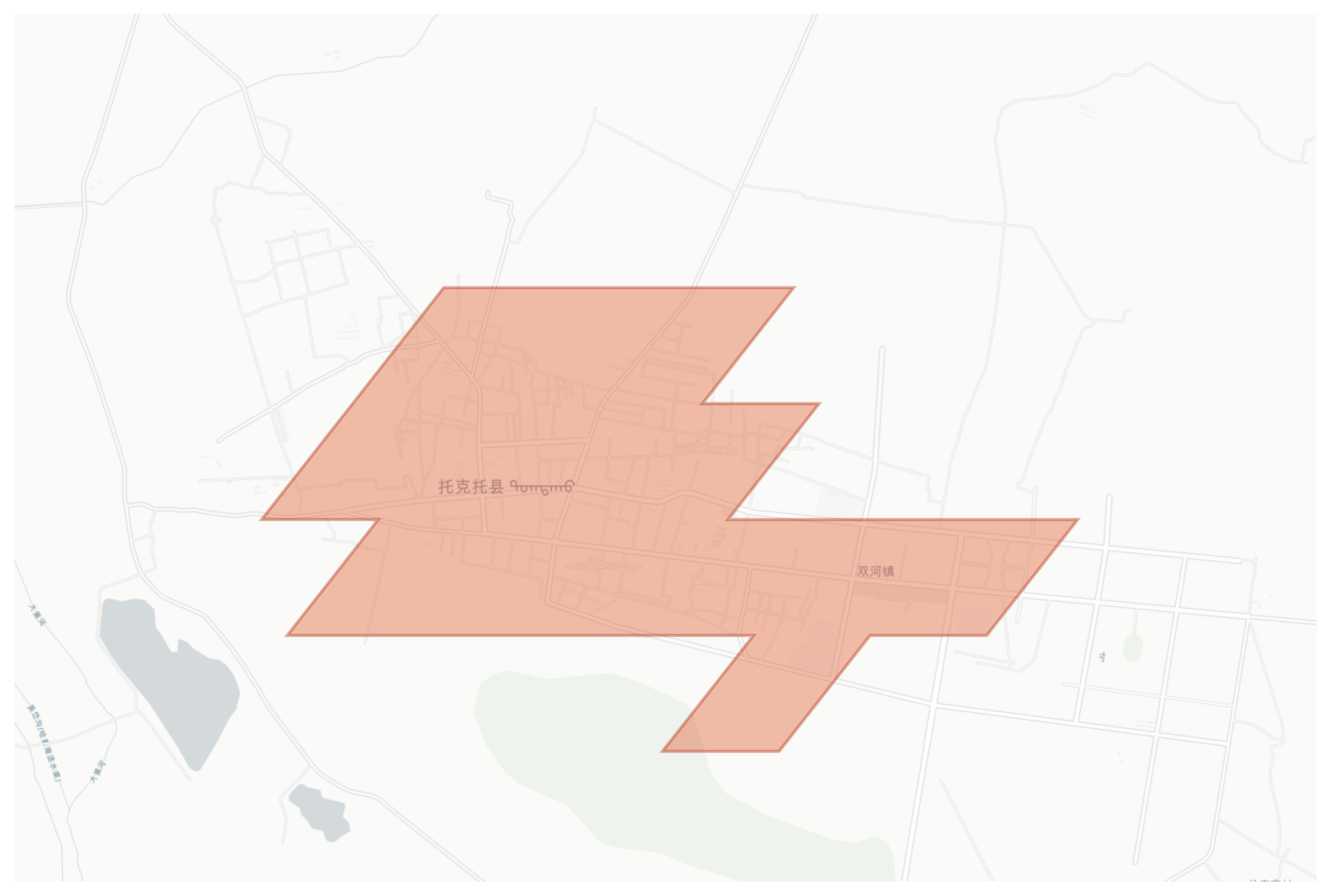 Togtoh geographic map