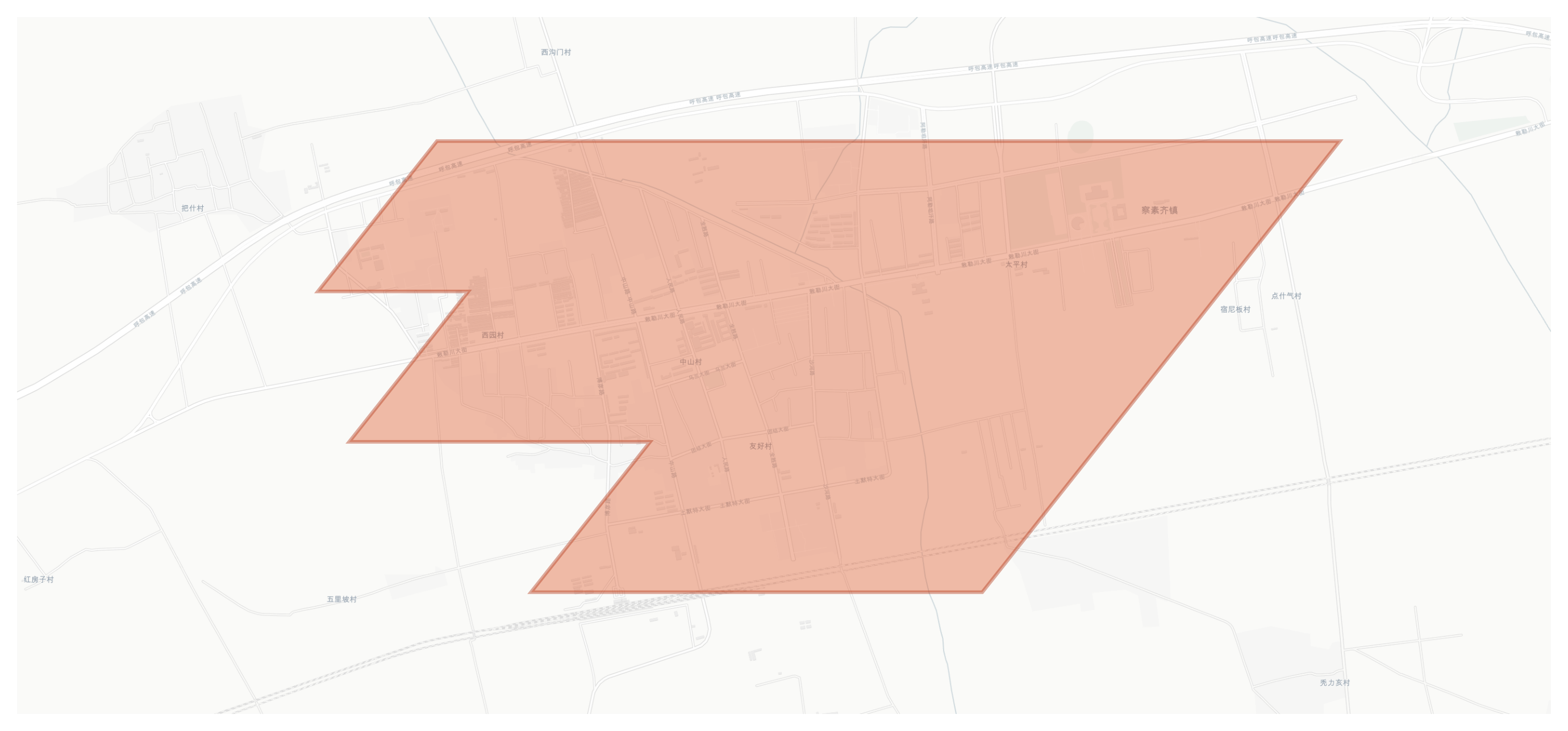 Tumed Left Banner geographic map