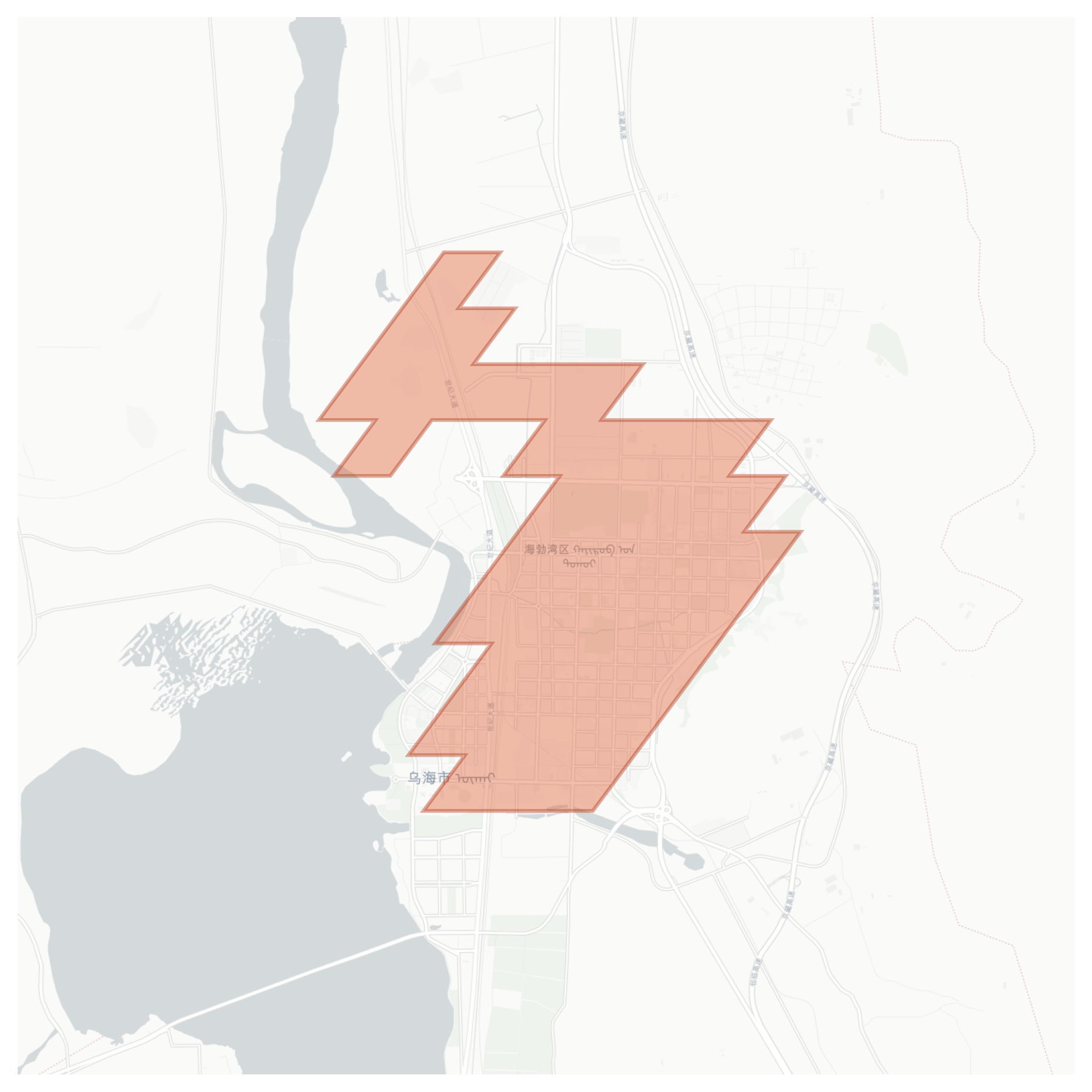 Wuhai geographic map