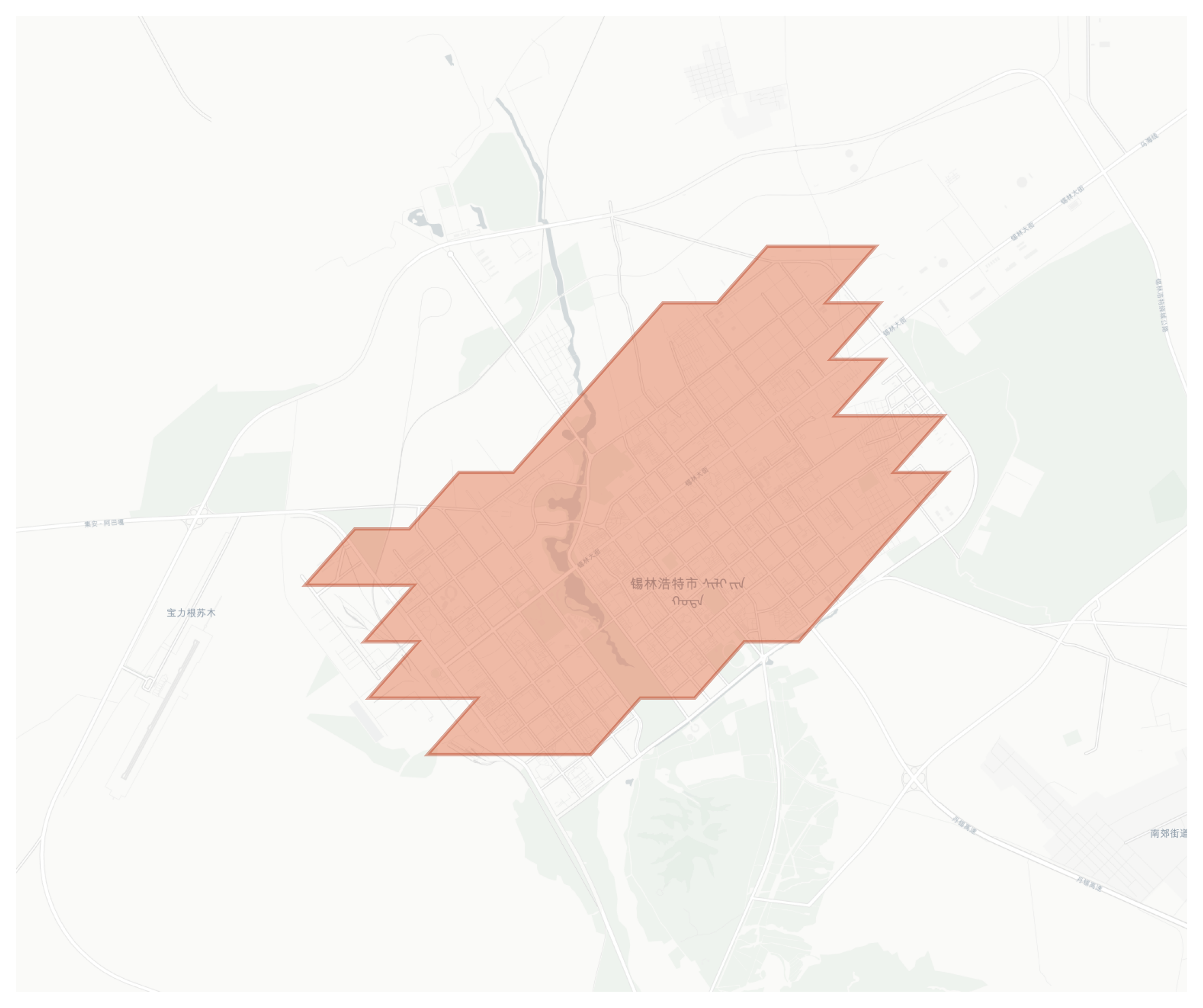 Xilinhot geographic map