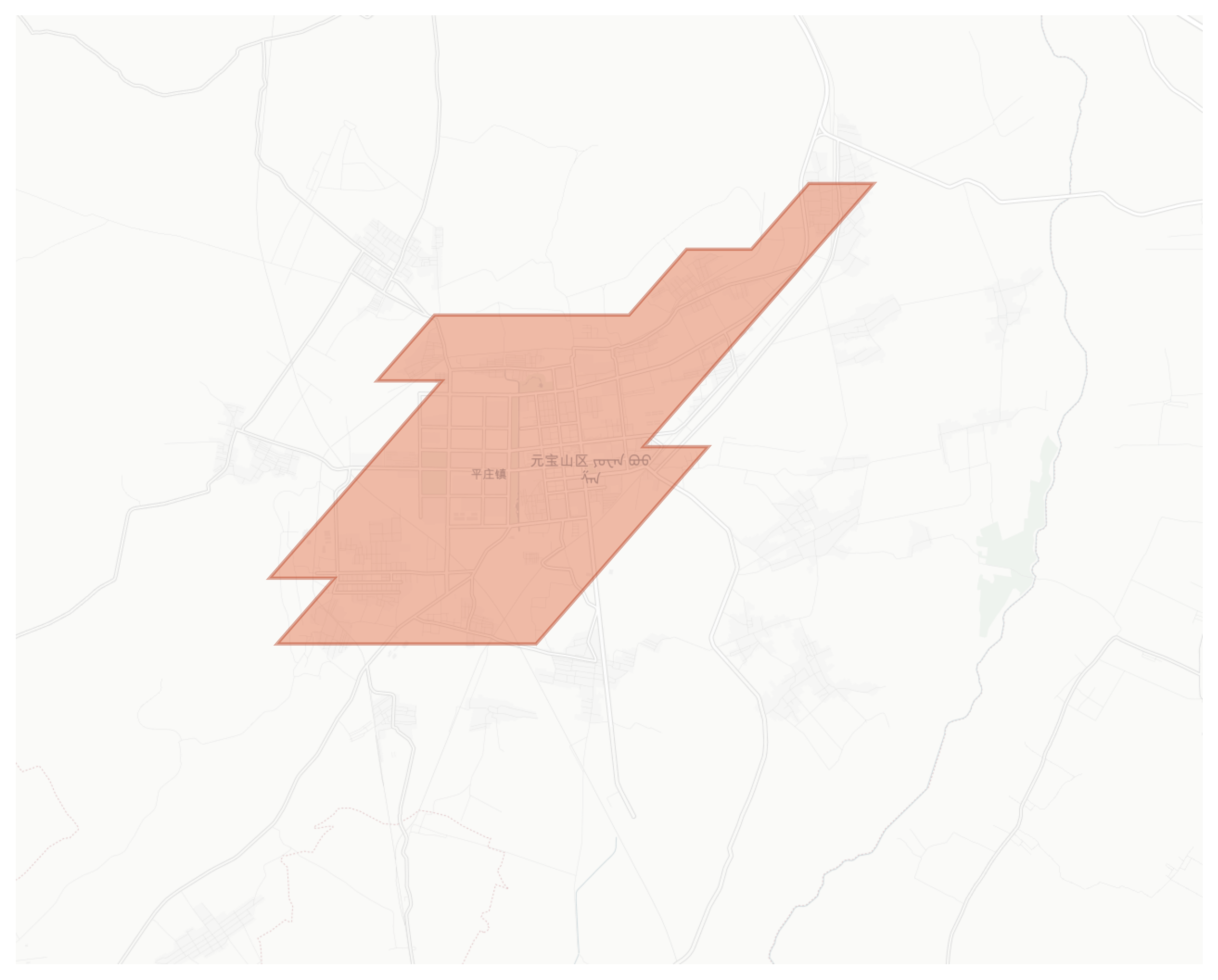Yuanbaoshan geographic map