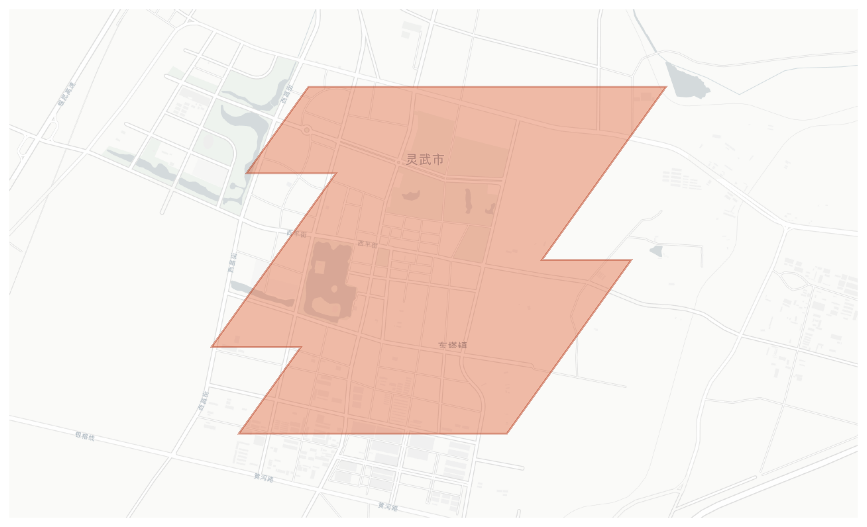 Lingwu geographic map