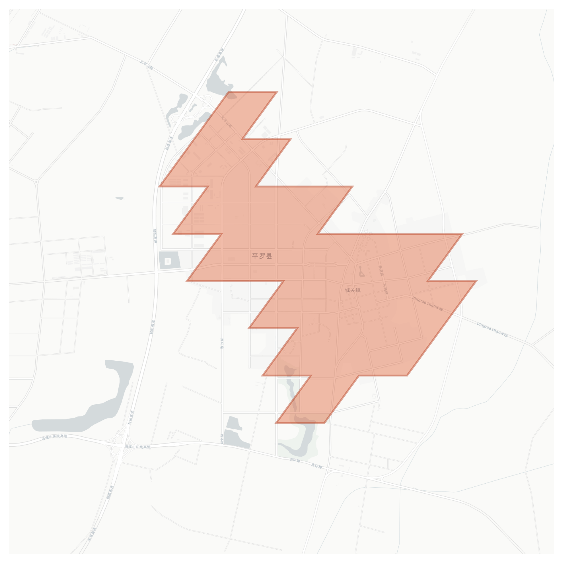 Pingluo geographic map