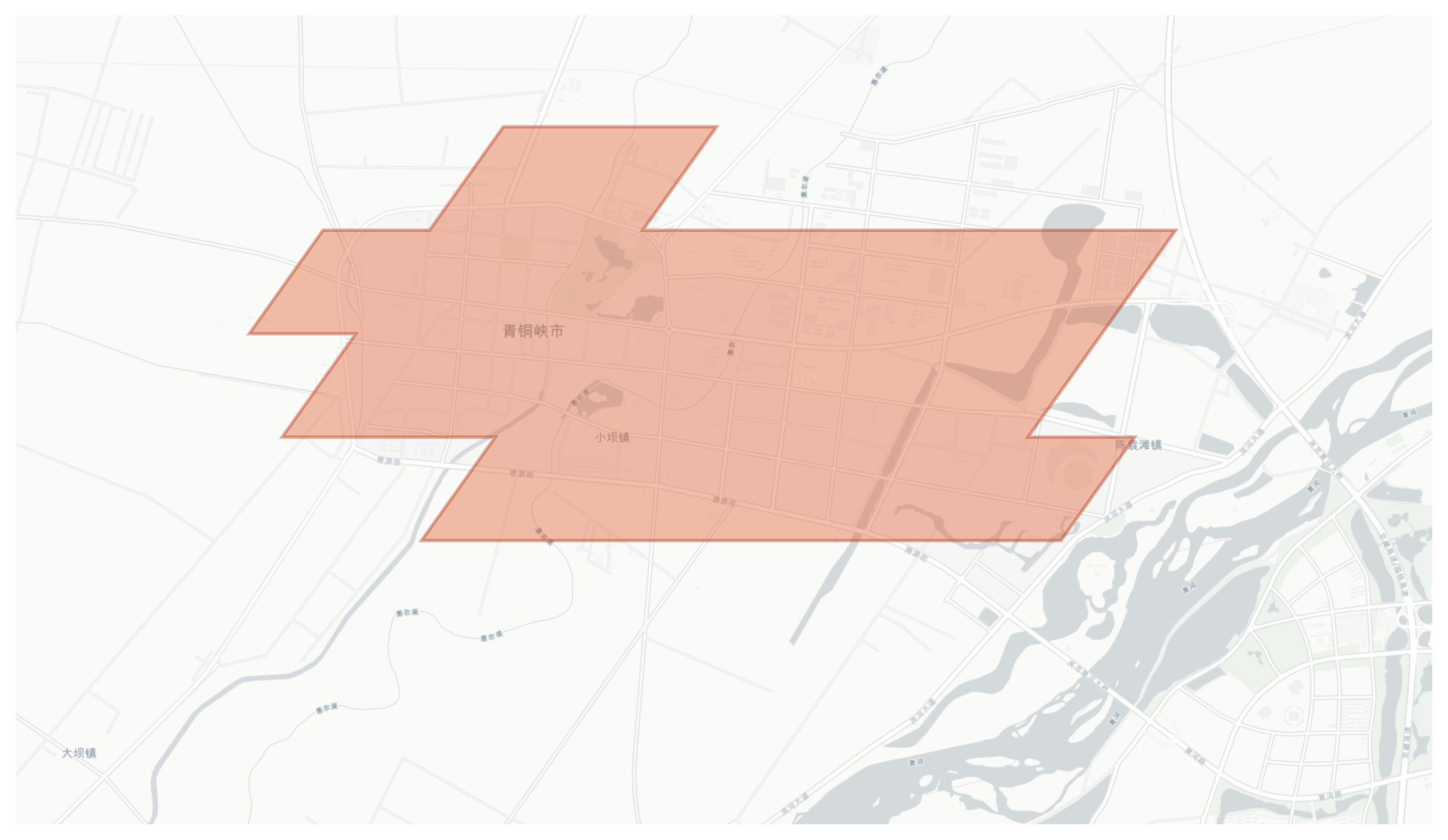 Qingtongxia geographic map