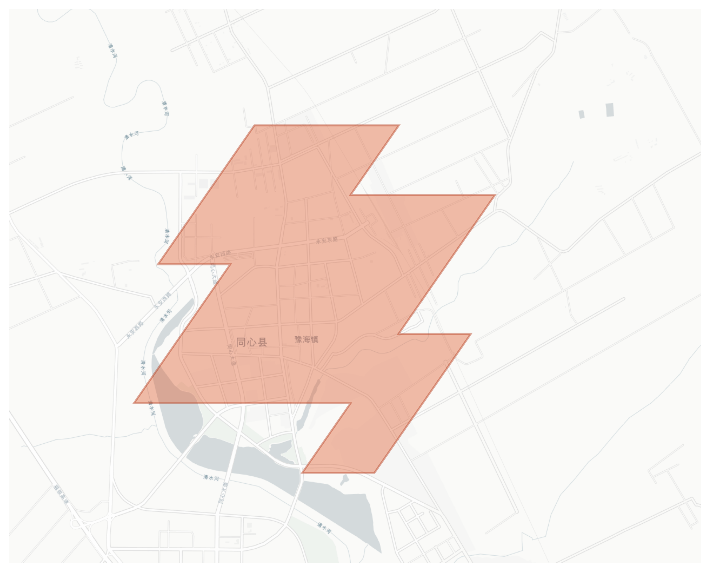 Tongxin geographic map