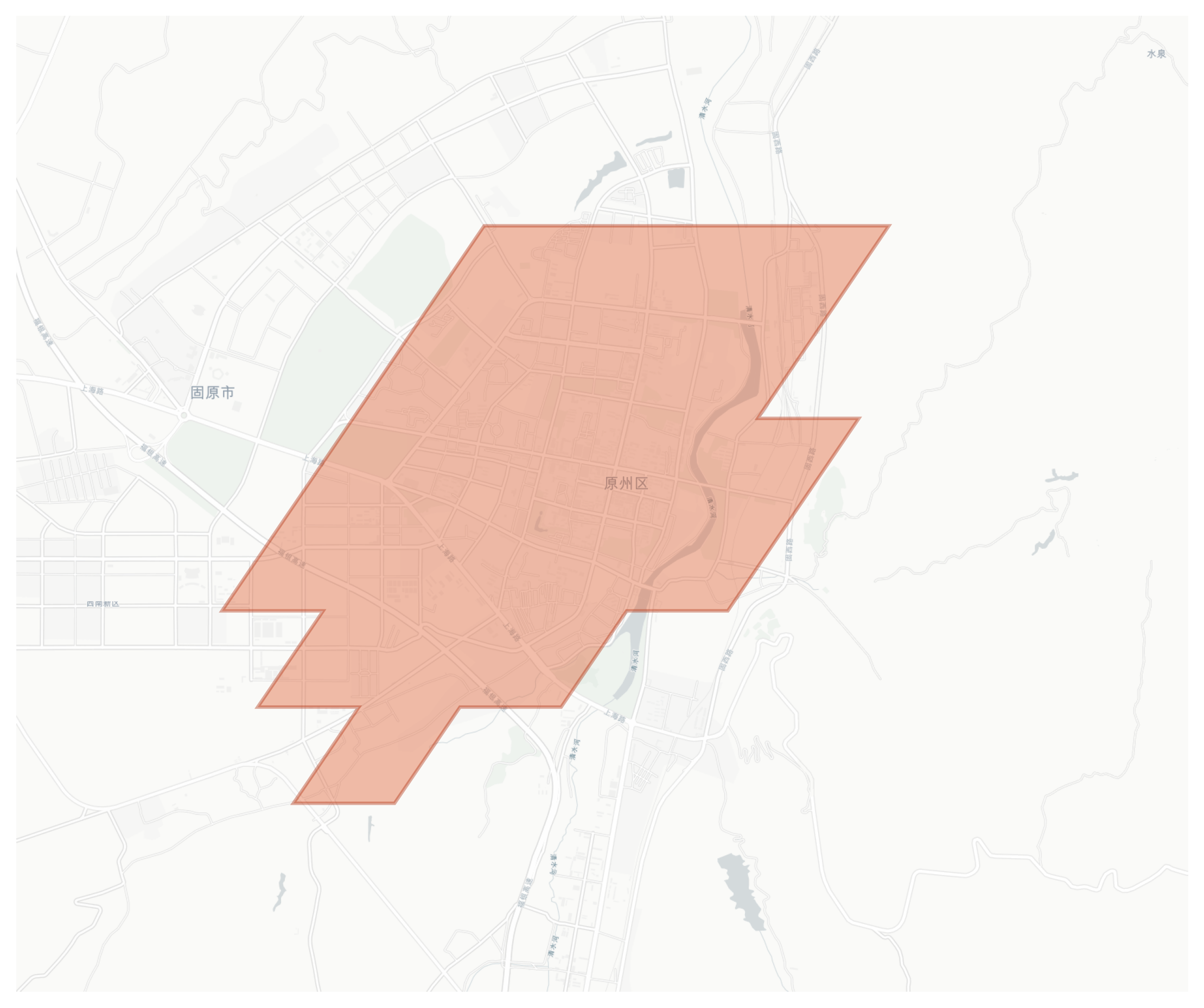 Yuanzhou geographic map