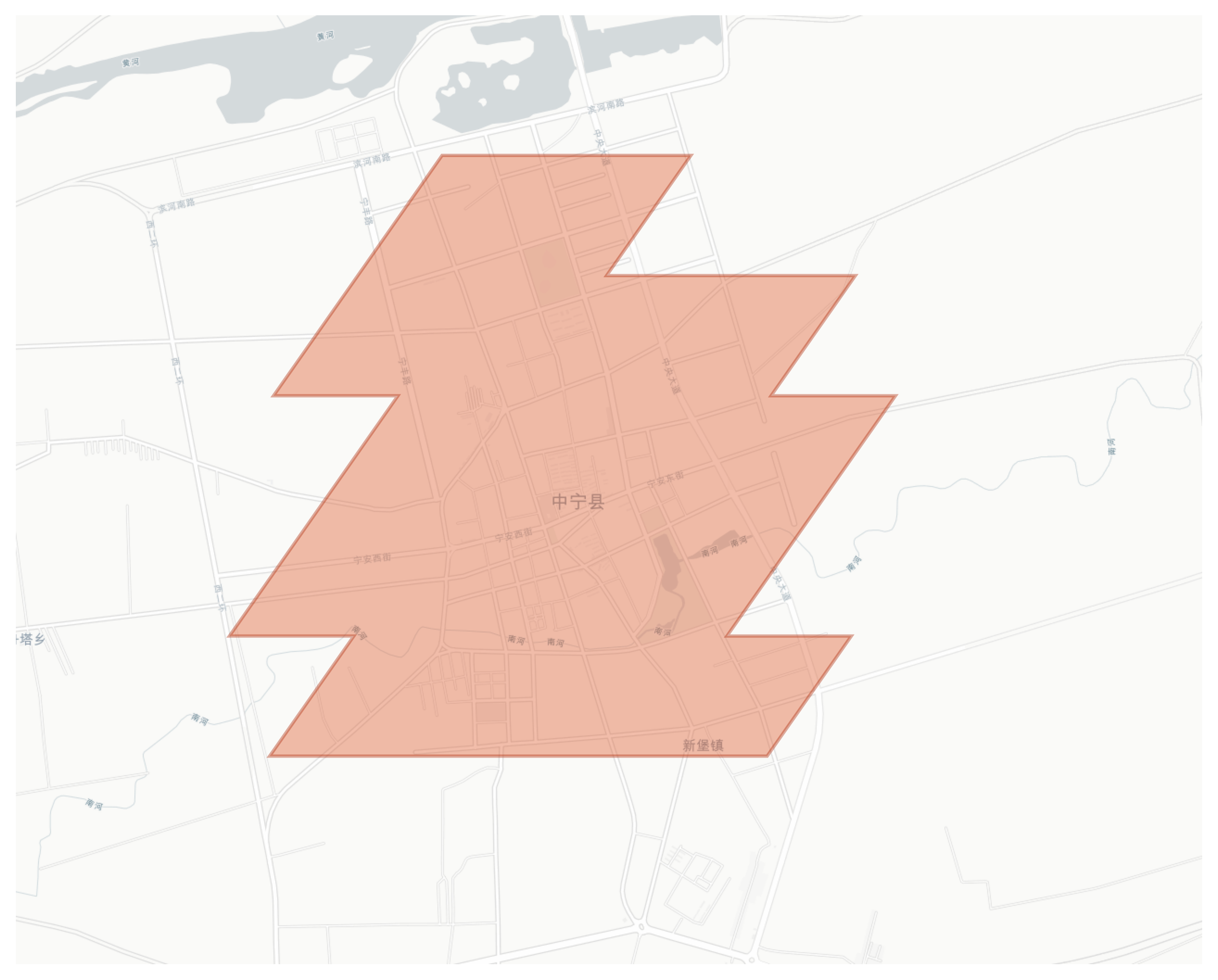 Zhongning geographic map