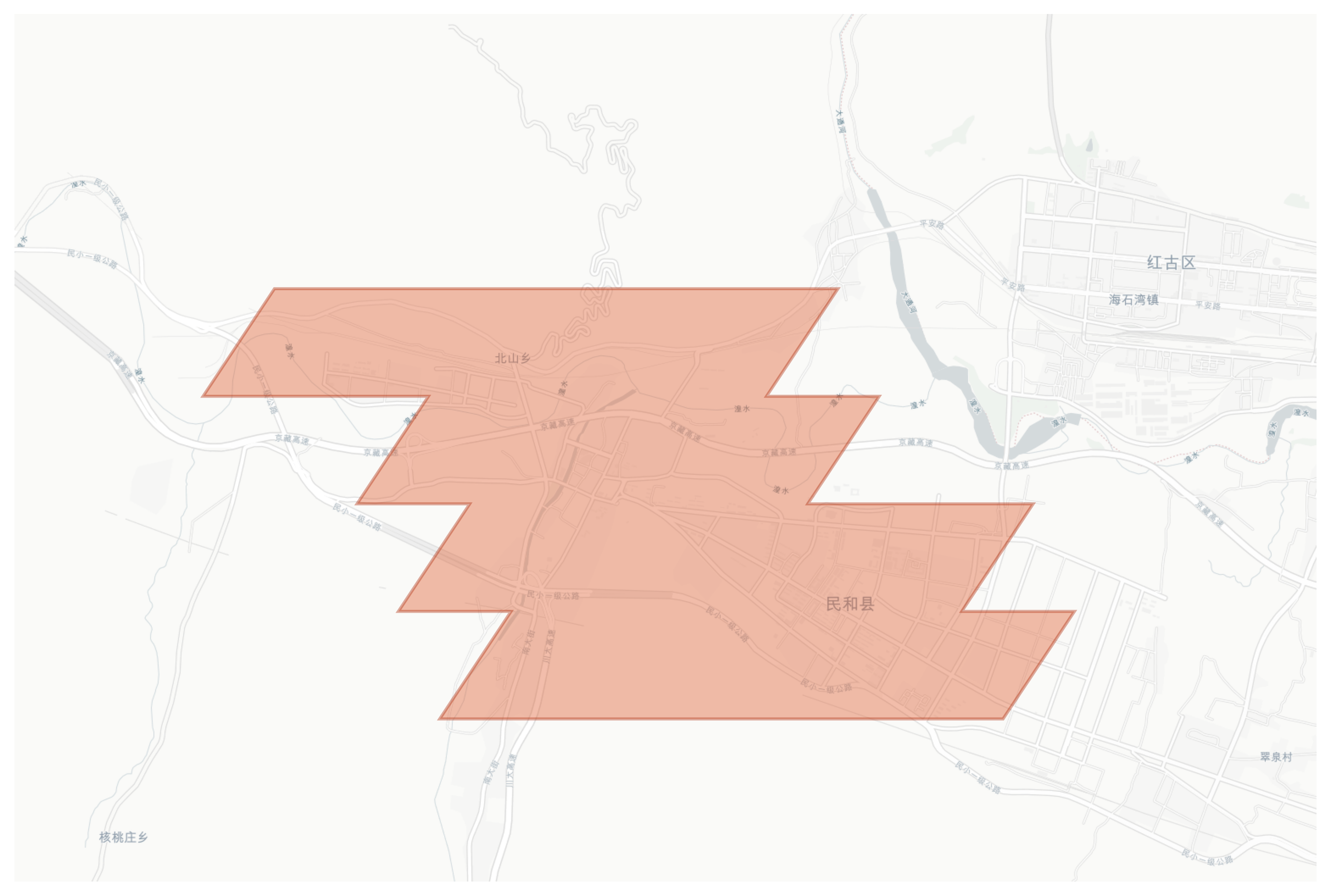 Minhe geographic map