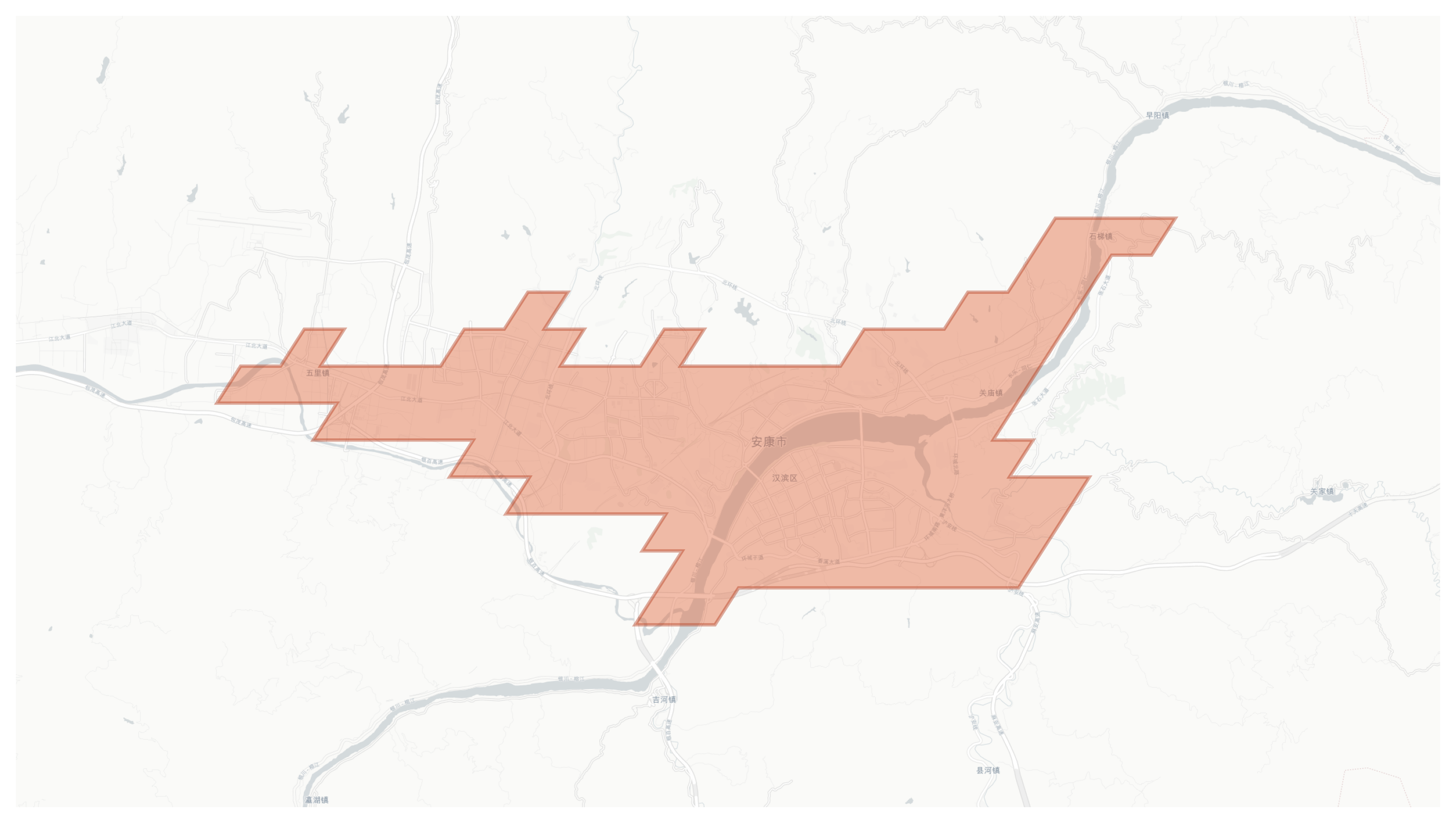 Ankang geographic map
