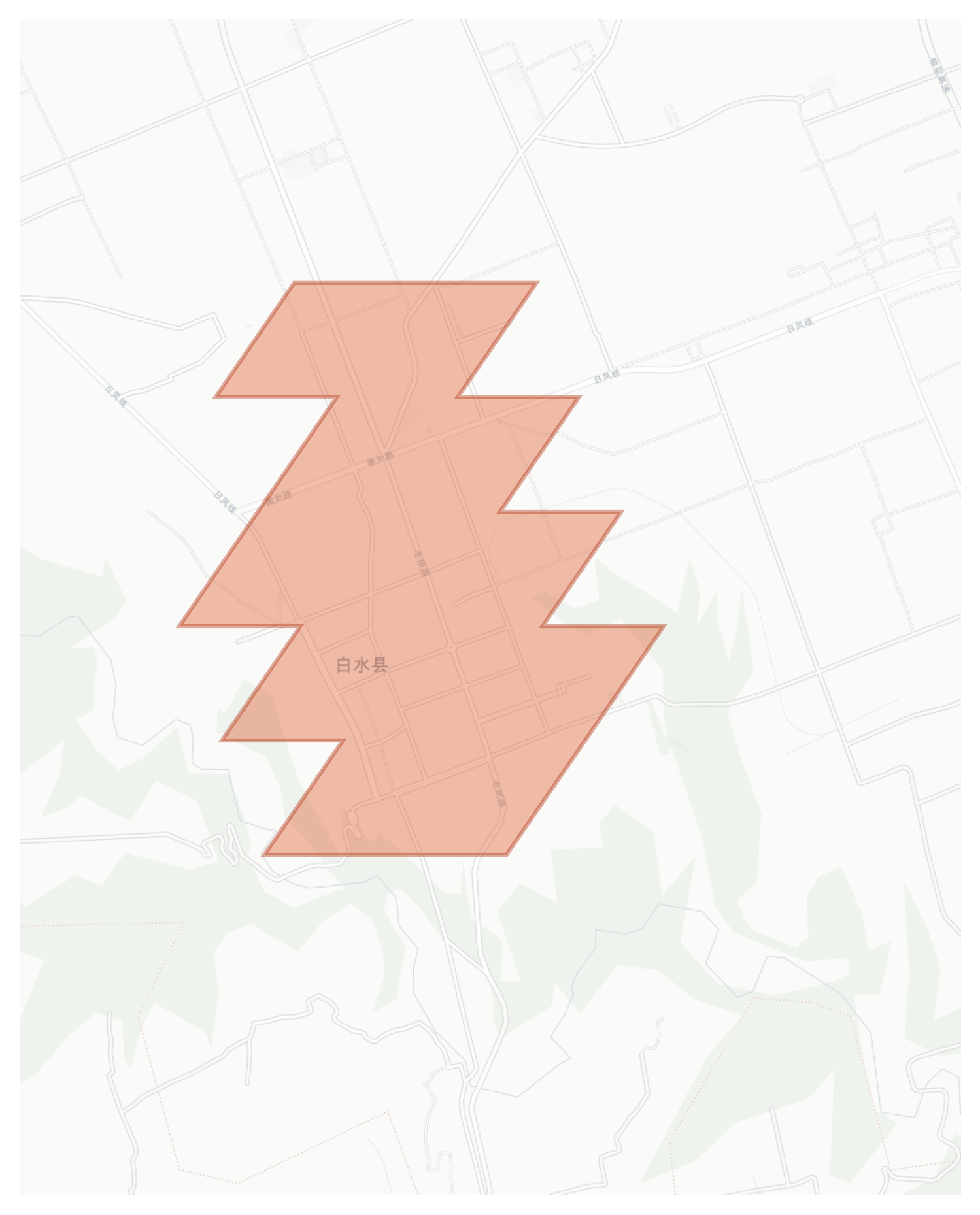 Baishui geographic map