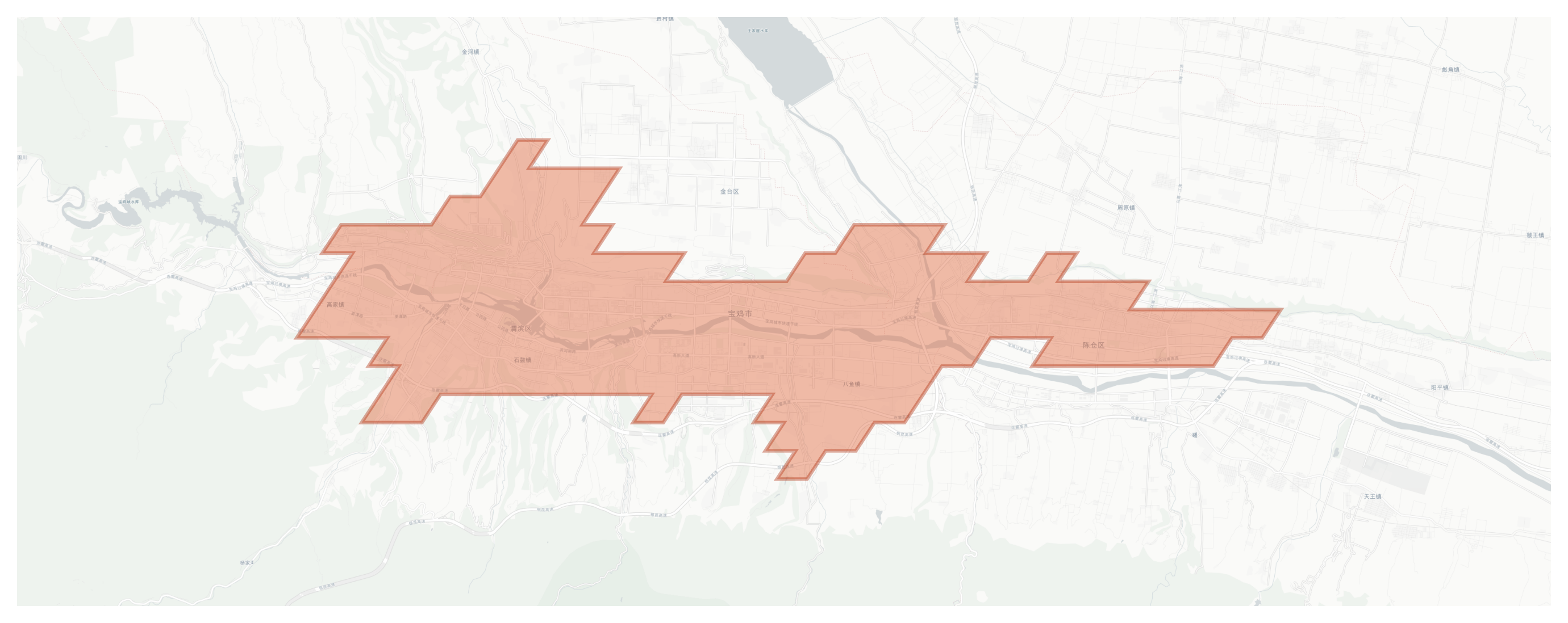 Baoji geographic map