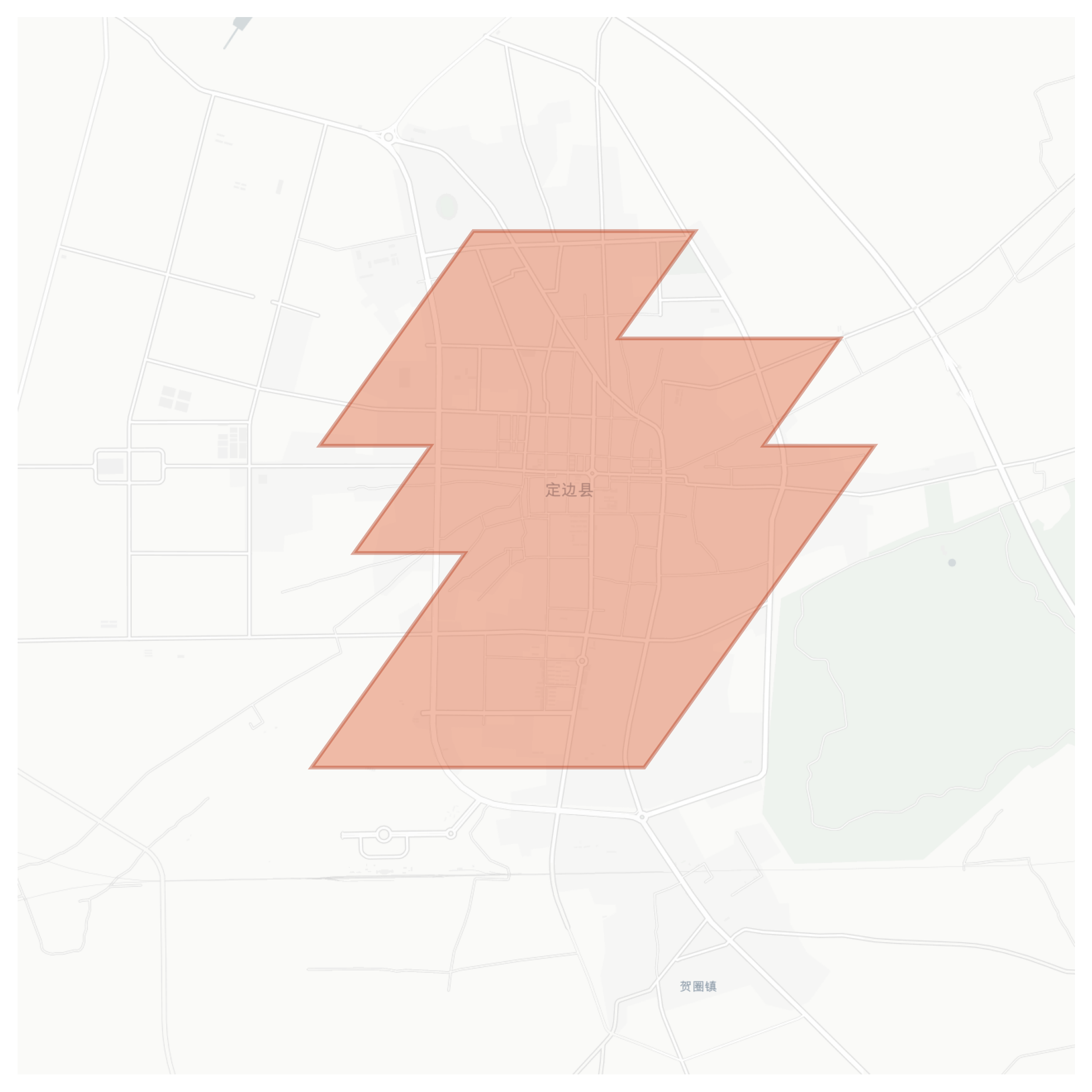Dingbian geographic map